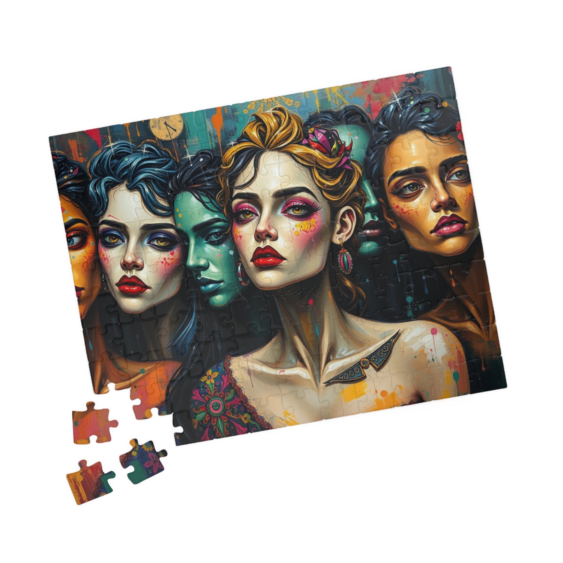 Artistic Women Puzzle, Colorful Puzzle for Gothic Art Lovers, Creative Gift for Friends and Family, Relaxing Activity, Solo Fun Brain Teaser Puzzle The Puzzle Chest
