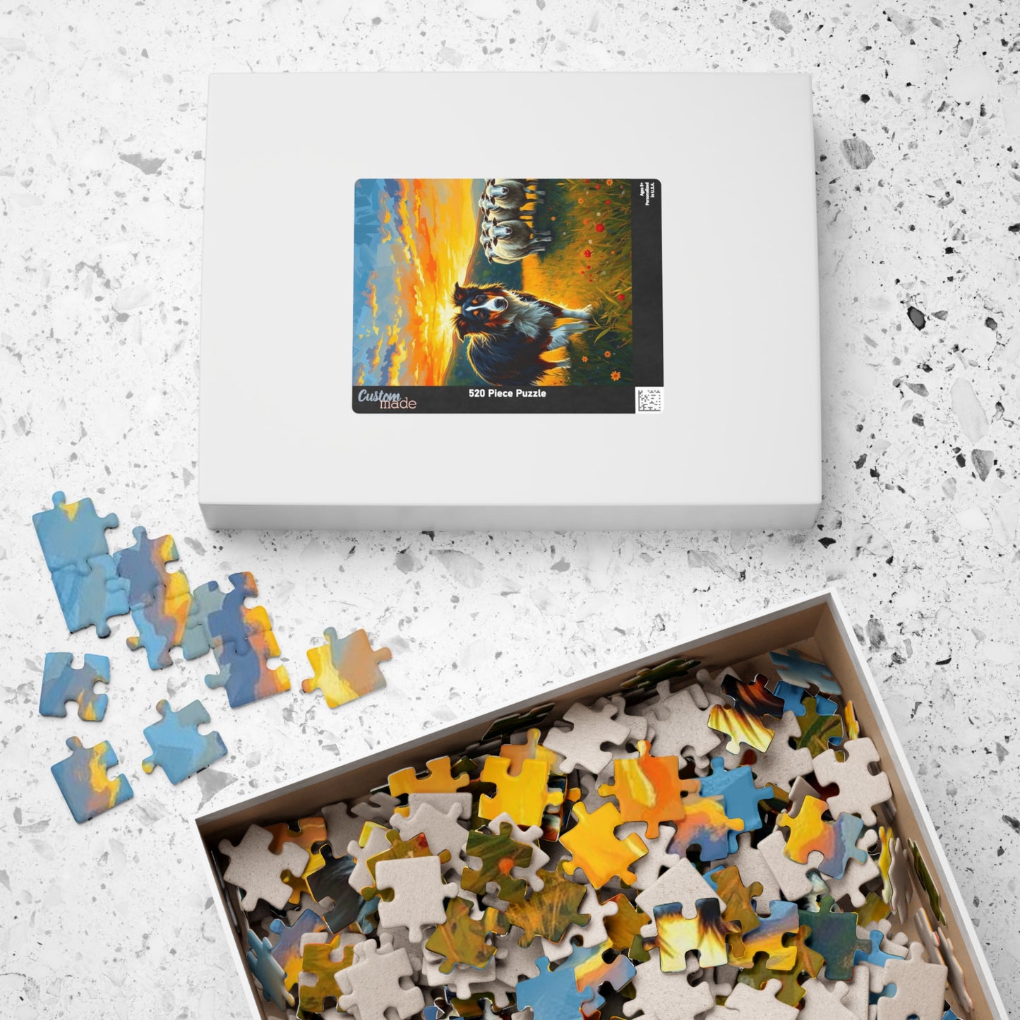 Australian Shepherd Jigsaw Puzzle, Nature Animal Theme Game, Perfect for Dog Lovers, Pet Owners, Friends Family Fun, Birthday Holiday Gift Puzzle The Puzzle Chest