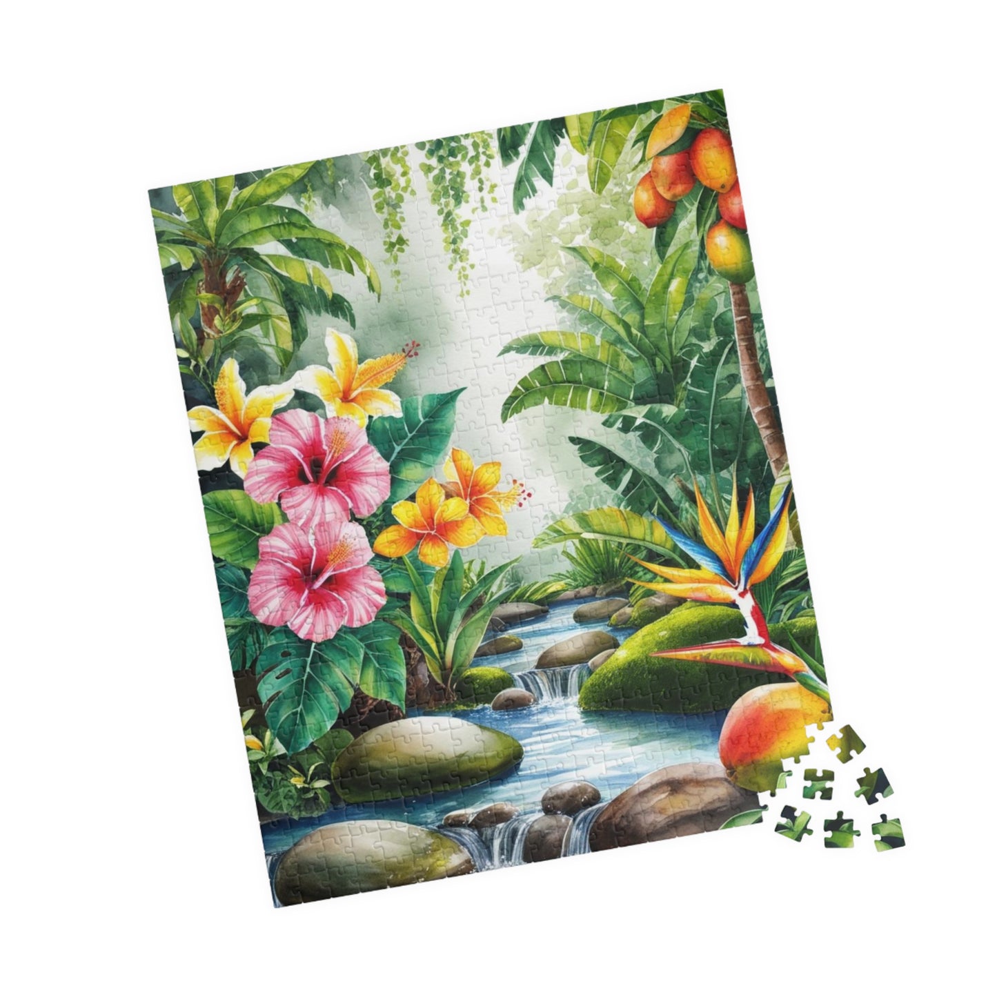 Garden of Eden Puzzle, Biblical Theme, 110, 252, 520, 1014-piece, Flowers Bloom, Streams, Fruit Trees, Faith-Based Gift for Puzzle Lover Puzzle The Puzzle Chest