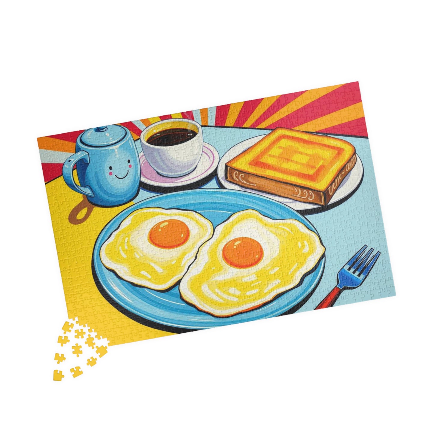 Breakfast Delight Puzzle | Fun Morning Scene Pop Art Jigsaw for Family Game Night, Gift for Food Lovers, Home Entertainment Puzzle The Puzzle Chest