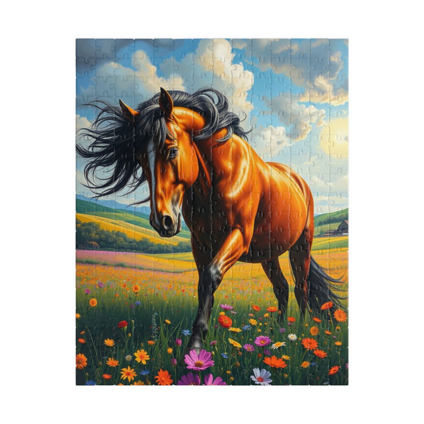 Majestic Horse Puzzle - 110, 252, 520, 1014-pieces - Perfect Gift for Horse Lovers, Family Fun, Game Night, Art Enthusiasts 252 pcs (Vertical) Puzzle The Puzzle Chest