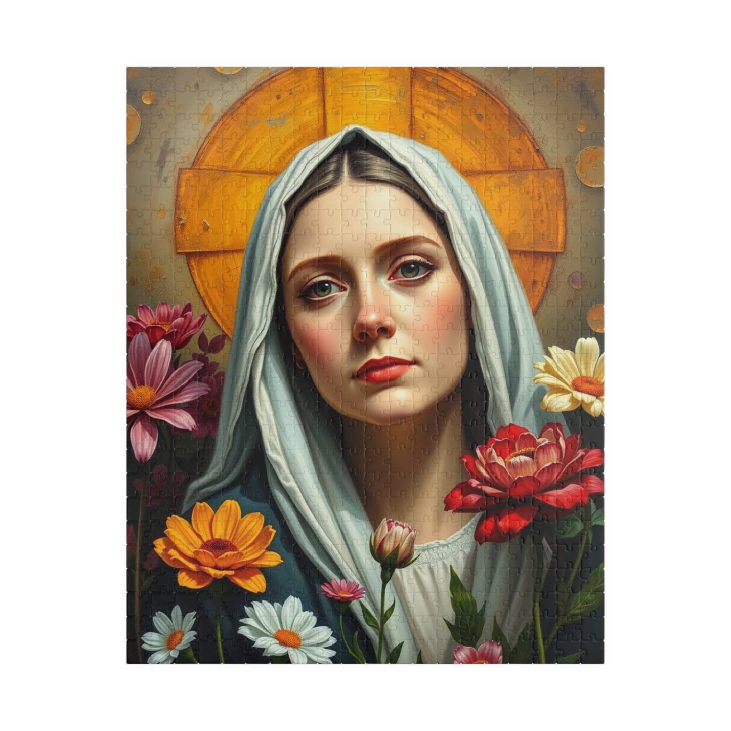 Jigsaw Puzzle, Catholic Saint Therese Flower Garden, 110 252 520 1014 Piece, Religious Gift Idea, Mindfulness Activity, Family Bonding 520 pcs (Vertical) Puzzle The Puzzle Chest
