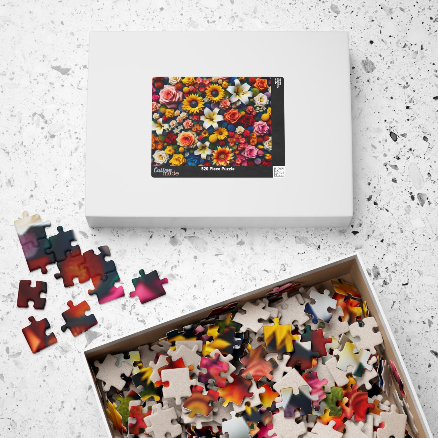 Wildflower Collage Puzzle, 110-1014 Piece Floral Art Illustration Jigsaw, Tabletop Game for Quiet Family Time Activity, Nature Lover Gift Puzzle The Puzzle Chest