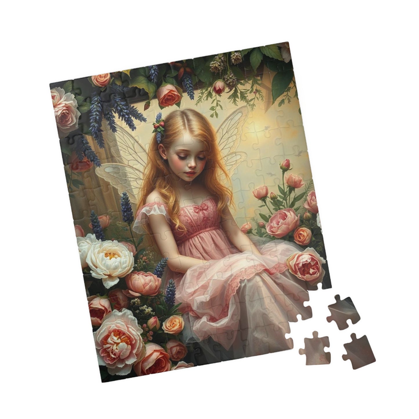 Peony and Rose Fairy Themed Puzzle - Enchanting 110-1014 Piece Mindful Jigsaw Gift for Adult Fantasy Puzzle Lover, Family or Solo Fun