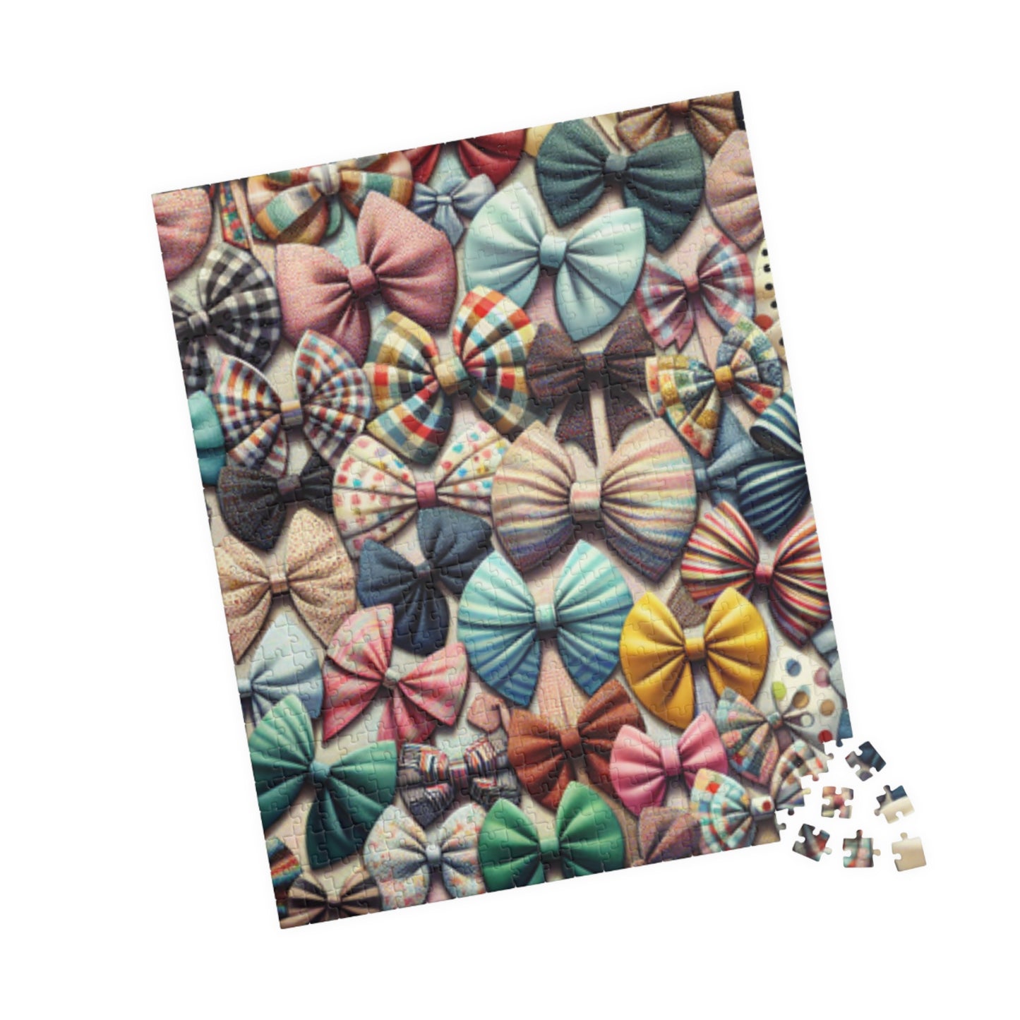 Pastel Coquette Bows Jigsaw Puzzle, 110-1014 Piece Family Fun Game, Calming Hobby, Best Unique Gift Idea, Home Entertainment Hobby Puzzle The Puzzle Chest