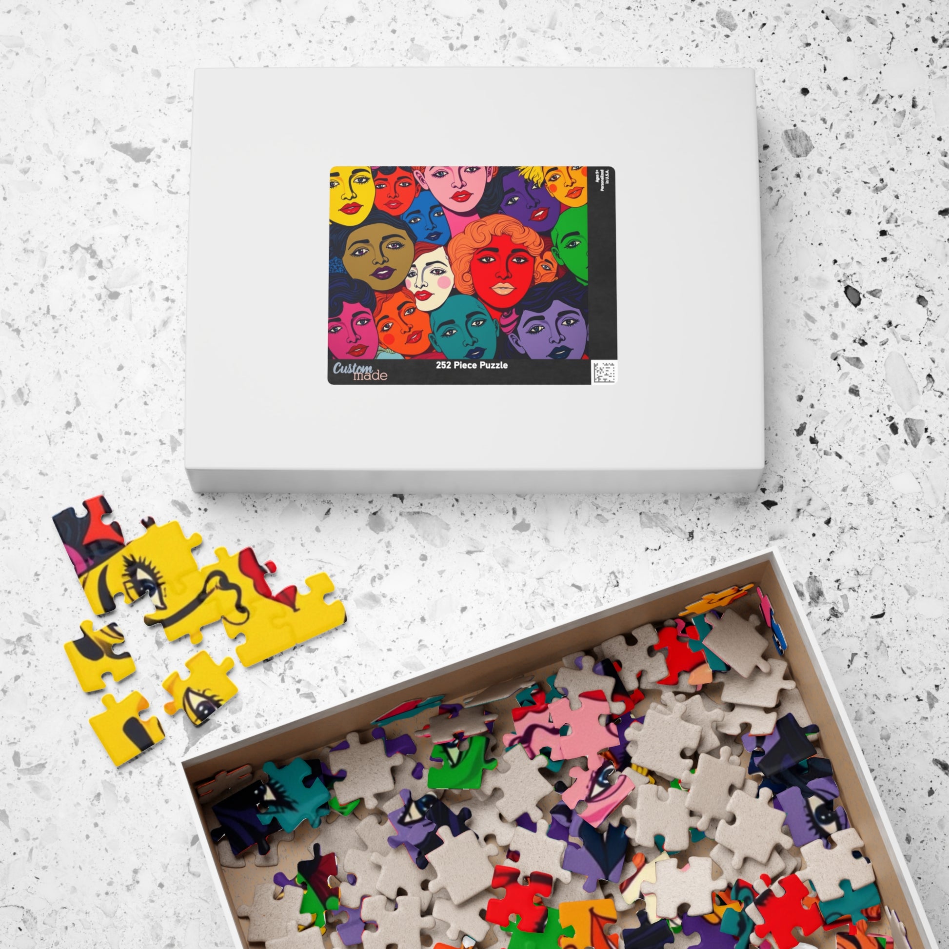 Colorful Women Faces Puzzle, 110, 252, 520, 1014-piece Pop Art Jigsaw, Unique Artwork, Gift for Her, Family Activity, Creative Hobby Puzzle The Puzzle Chest