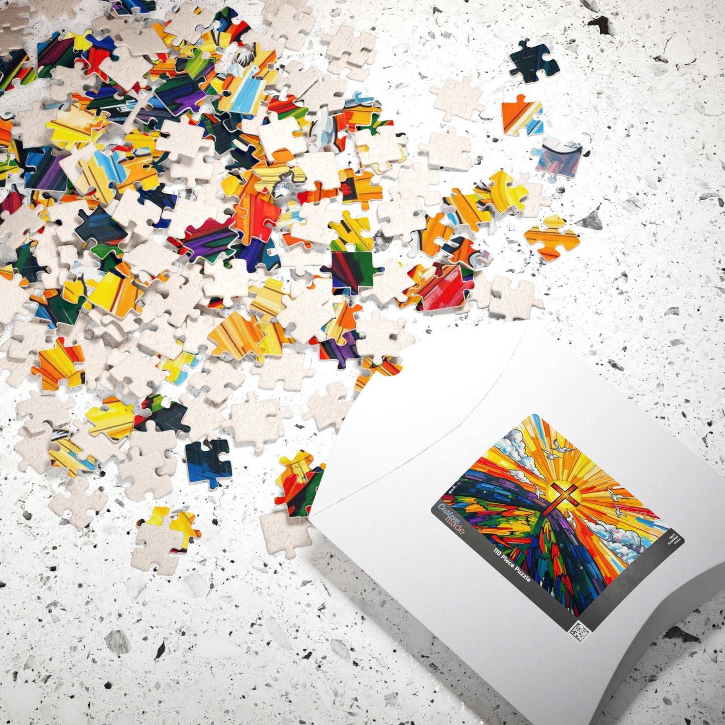 Faith-Inspired Cross Jigsaw Puzzle for Spiritual Reflections, Family Game Nights, Holiday Birthday Gift for Christians, Brain Teaser Puzzle The Puzzle Chest