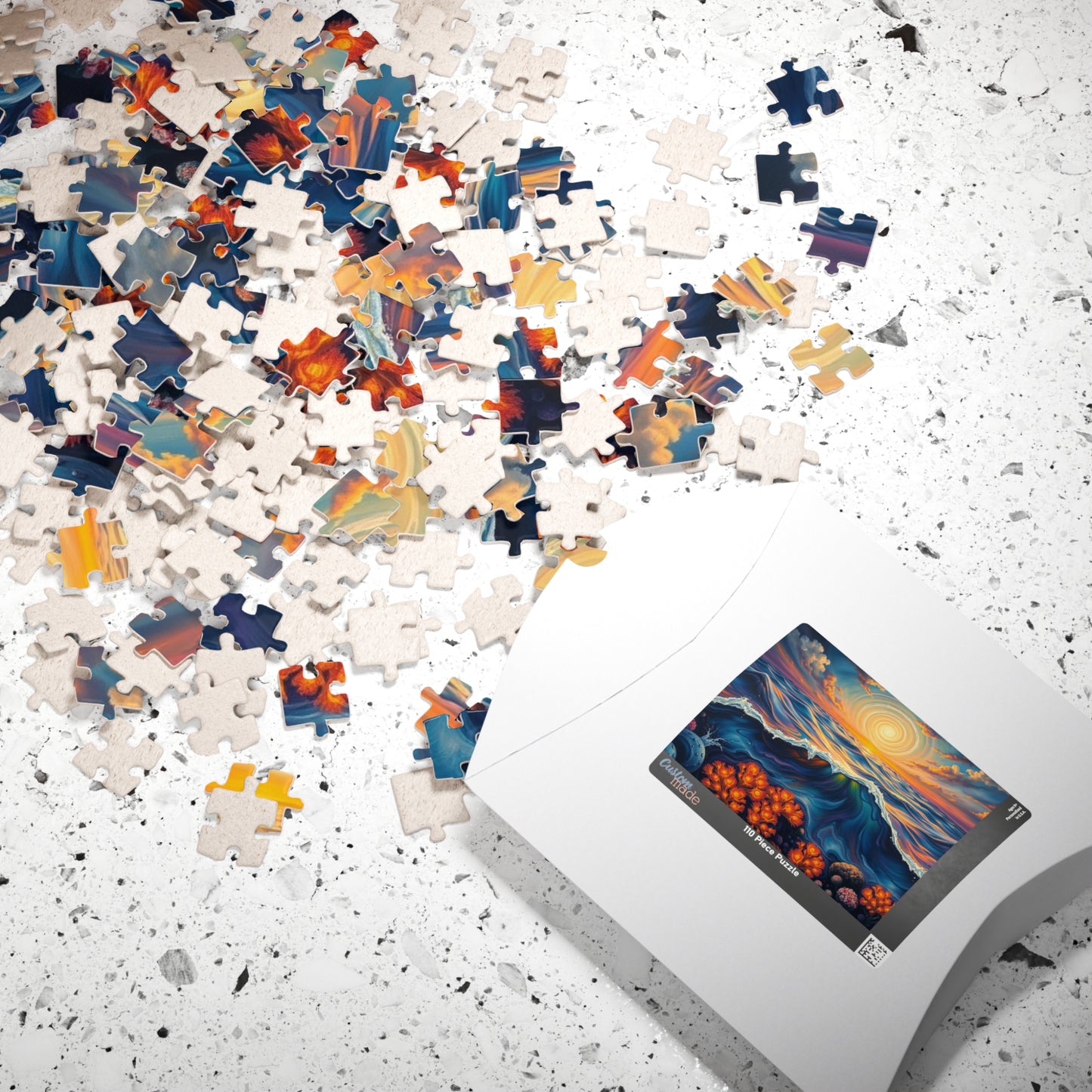 Ocean Sunset Jigsaw Puzzle, 110, 252, 520, 1014-piece Landscape, Family Game Night, Gift for Beach Lover and Friends Puzzle The Puzzle Chest