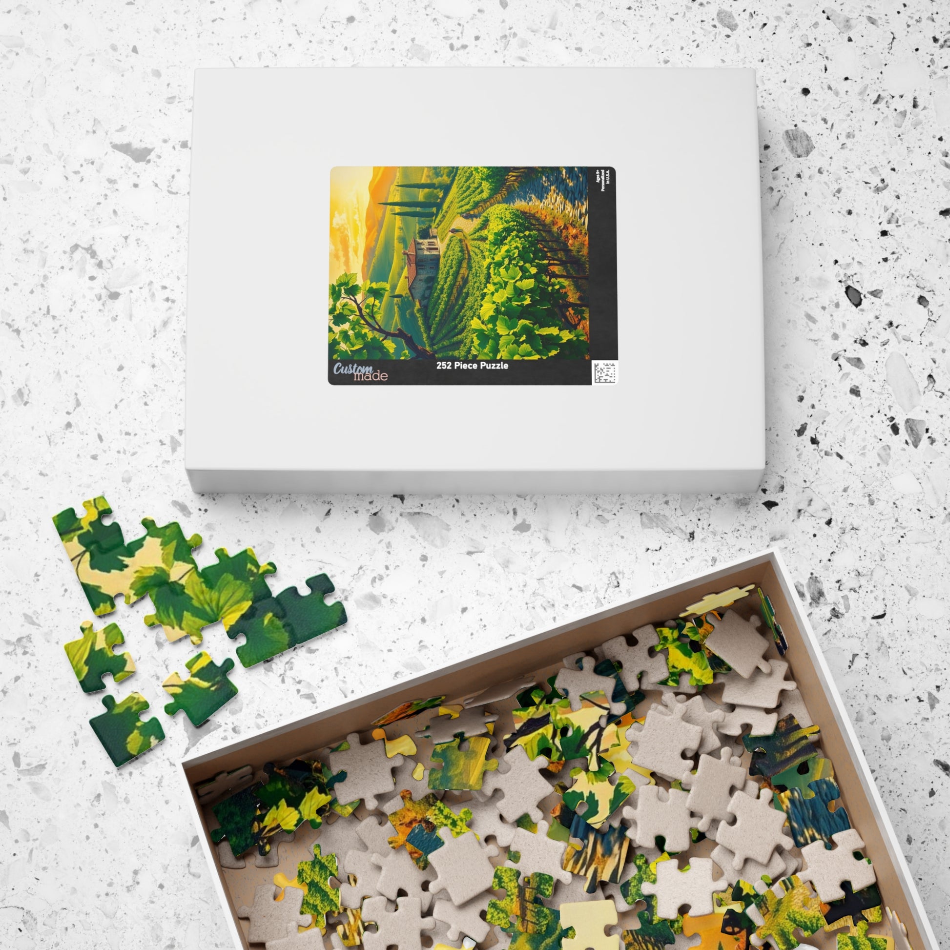 Vineyard Escape Puzzle - 110, 252, 520, 1014-piece Scenic Jigsaw for Nature Lovers, Family Activity Puzzle The Puzzle Chest