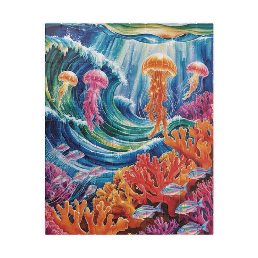 Trippy Ocean Jigsaw Puzzle, Surreal Underwater World 110 252 520 1014-Piece Artwork, Home Decor, Relaxing Family Activity, Puzzle Lover Gift 110 pcs (Vertical) Puzzle The Puzzle Chest