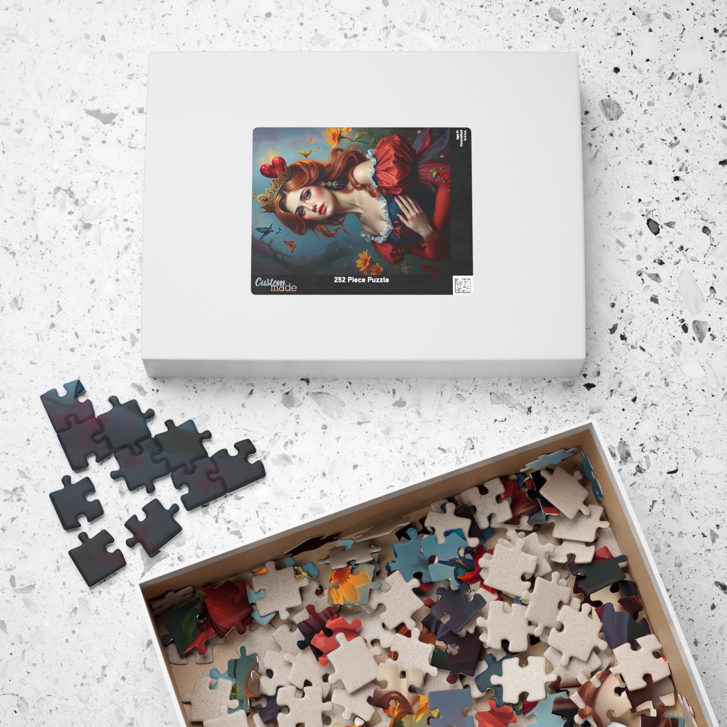 Jigsaw Puzzle - Woman in Queen of Hearts Costume, 110 252 520 1014 Pieces, Fun Family Activity, Relaxing Hobby, Gift Idea, Party Game, Home Puzzle The Puzzle Chest
