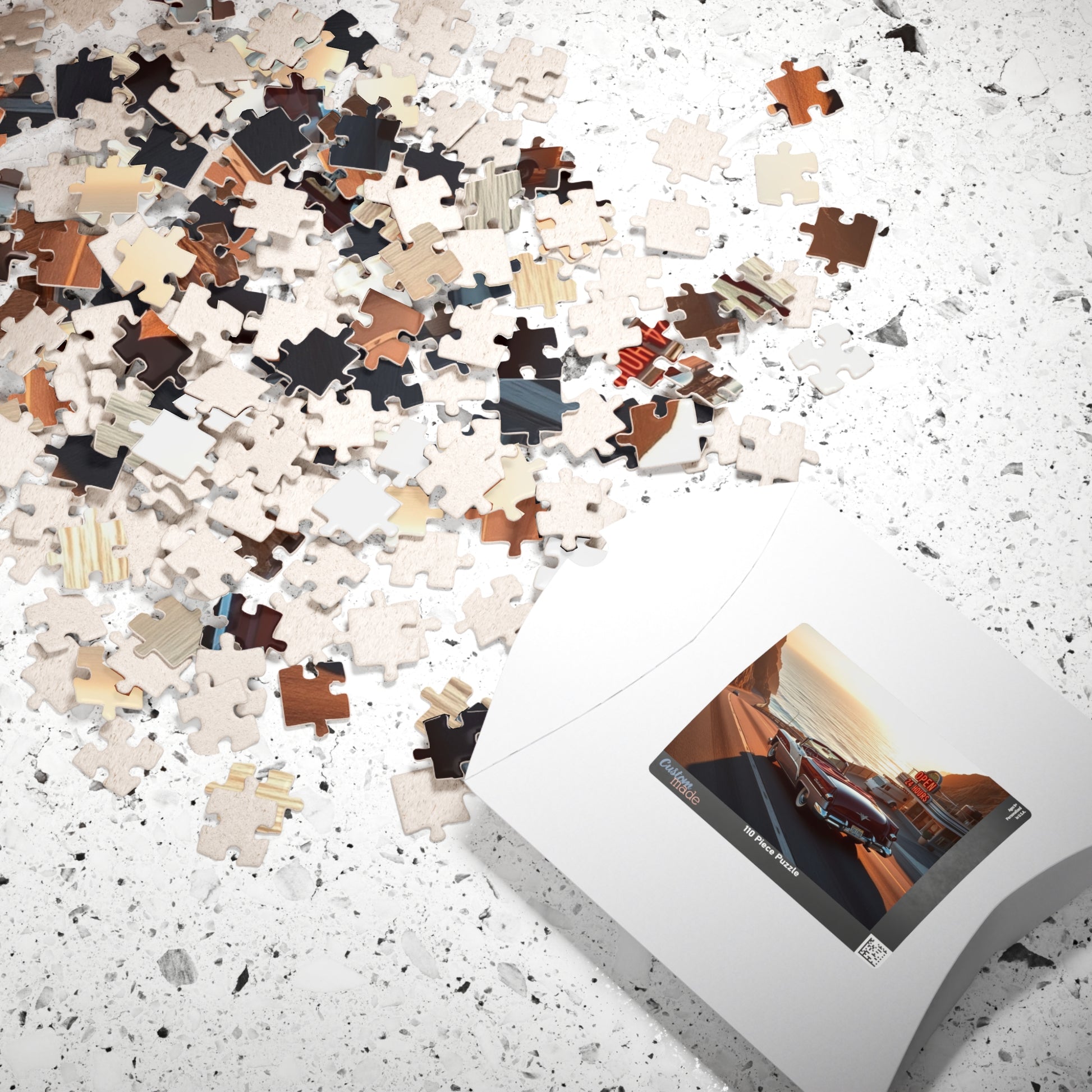 Vintage Car Jigsaw Puzzle - Retro 1954 98 Starfire Convertible Puzzle The Puzzle Chest