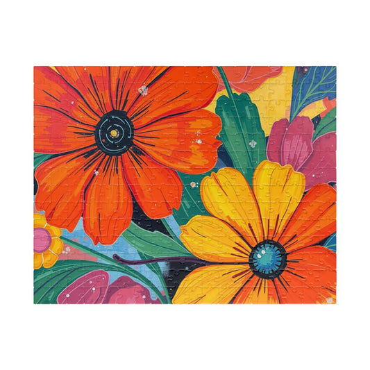 Vibrant Floral Jigsaw Puzzle, Perfect Gift for Nature Lovers, Family Fun Game Nighht, Adult Indoor Entertainment, Brain Teaser 252 pcs (Horizontal) Puzzle The Puzzle Chest