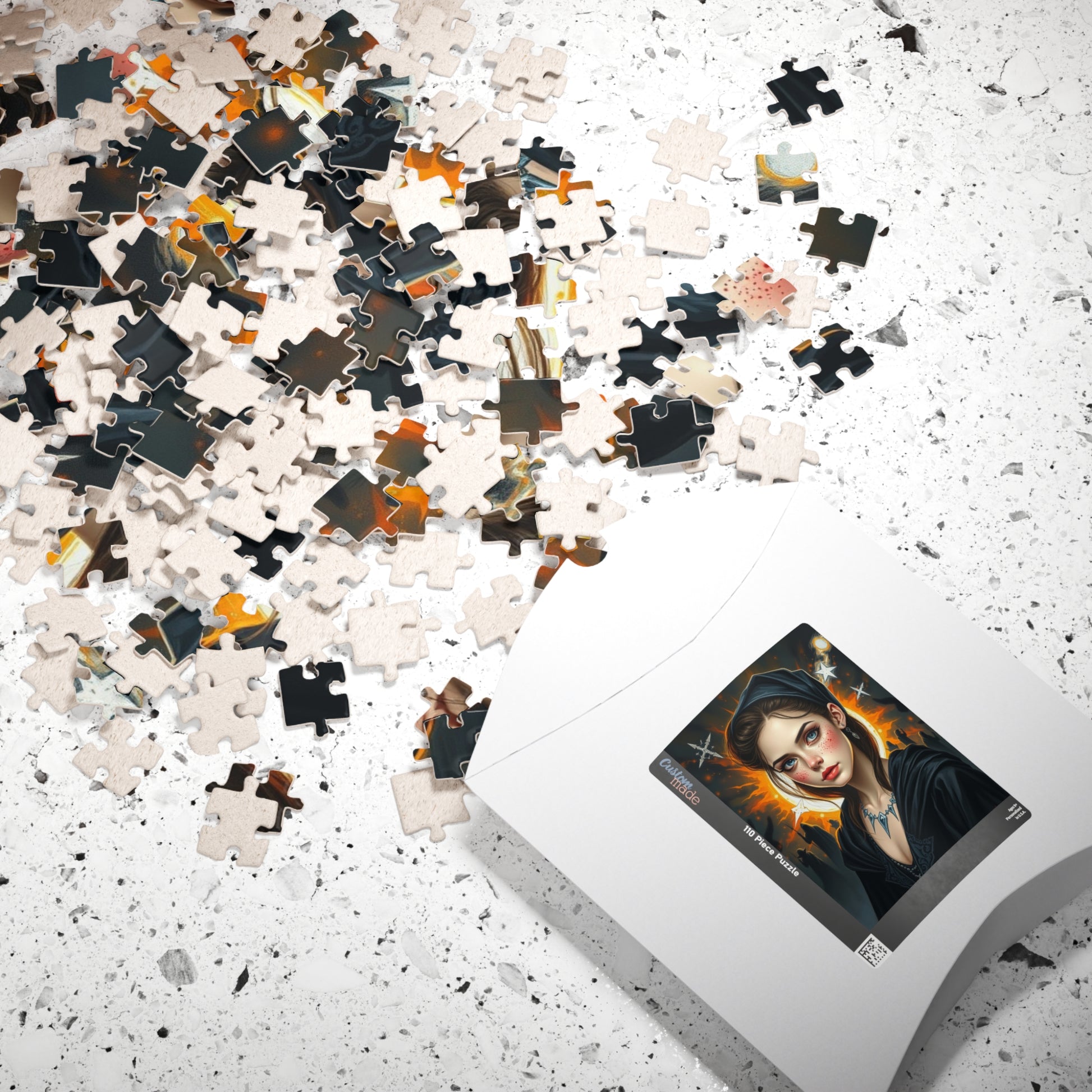 Mystical Woman Portrait Puzzle, Gothic Fantasy Art Jigsaw for Adults, Perfect Holiday Gift for Puzzle Lover, Family Activity or Solo Fun Puzzle The Puzzle Chest