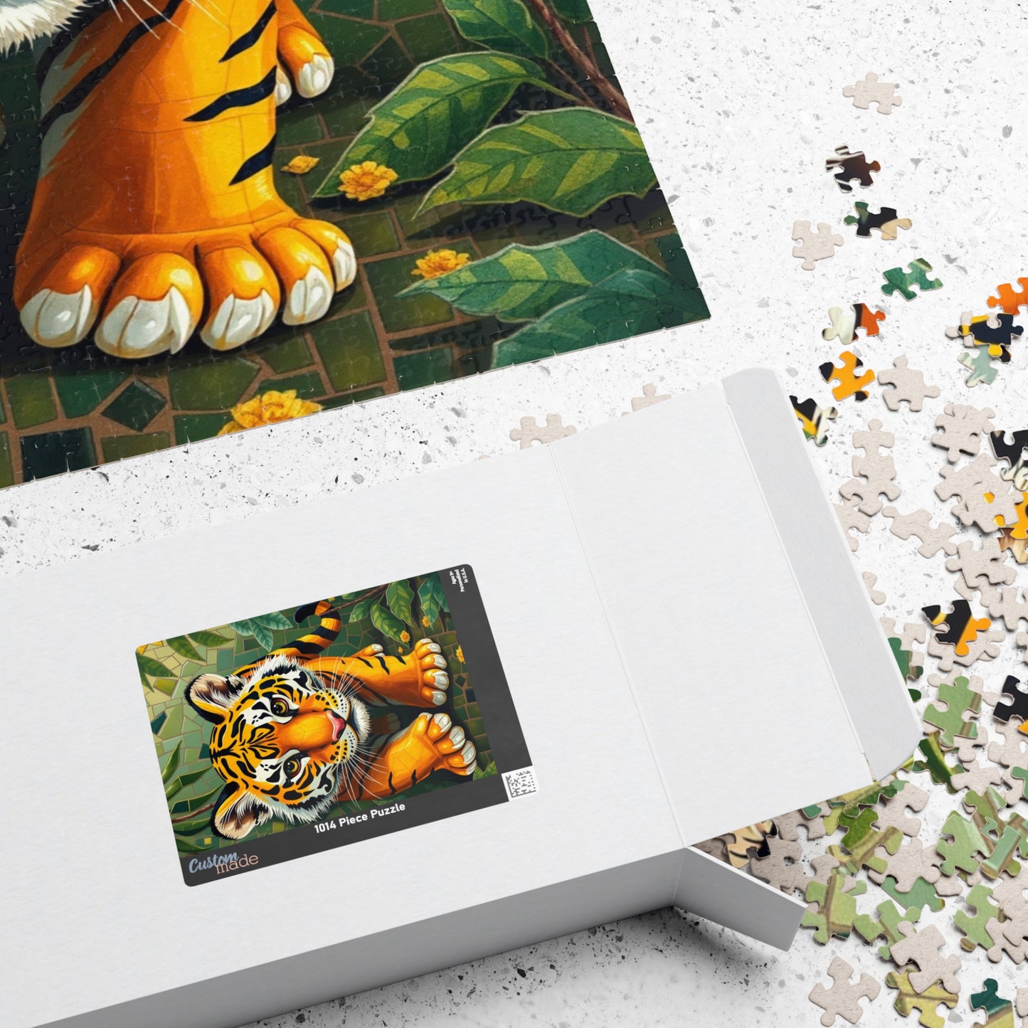 Tiger Mosaic Jigsaw Puzzle, 110 252 520 1014-Piece, Animal Art Puzzle DIY Hobby, Wildlife Jungle Theme Adult Game, Best Gift for Puzzle Fan Puzzle The Puzzle Chest