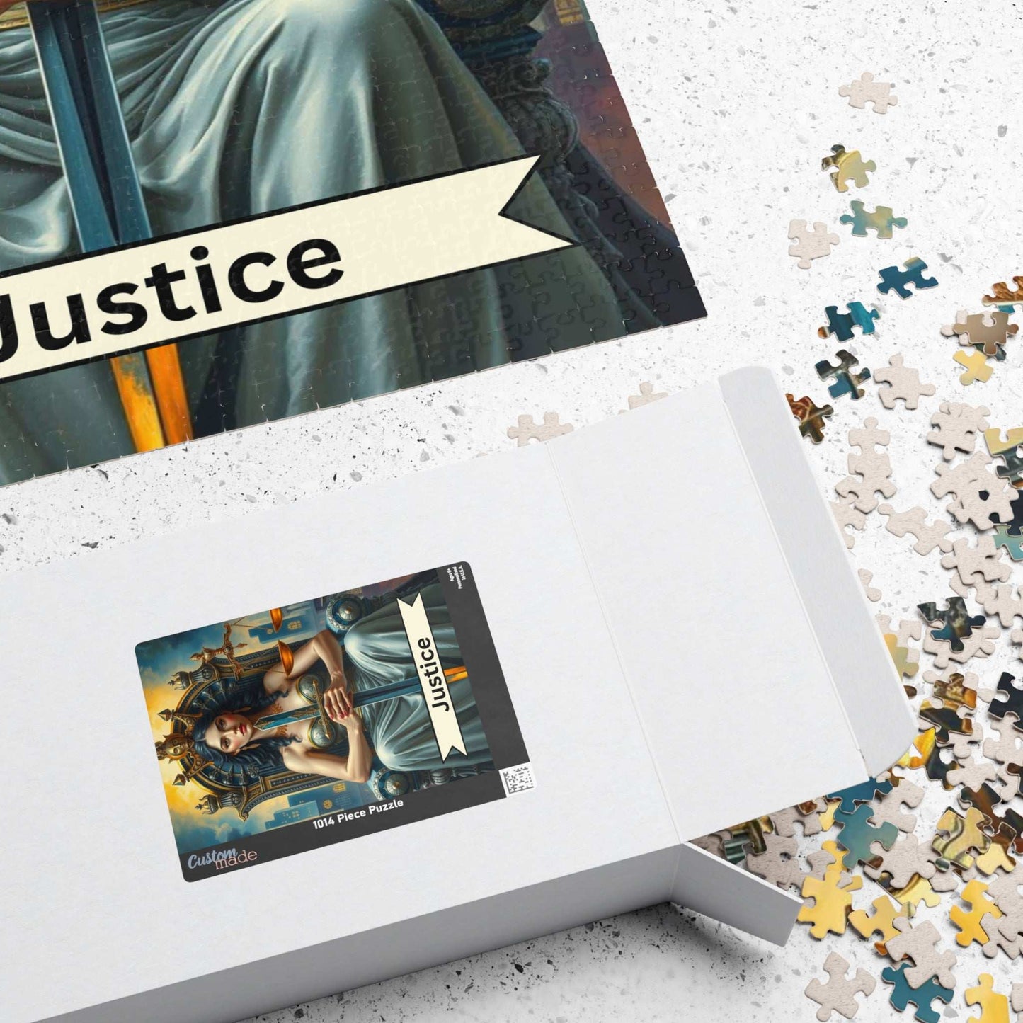 Queen of Justice Jigsaw Puzzle - Tarot Card Style, Perfect for Game Night, Gift for Puzzle Lovers, Unique Home Decor, and Mind Challenges Puzzle The Puzzle Chest