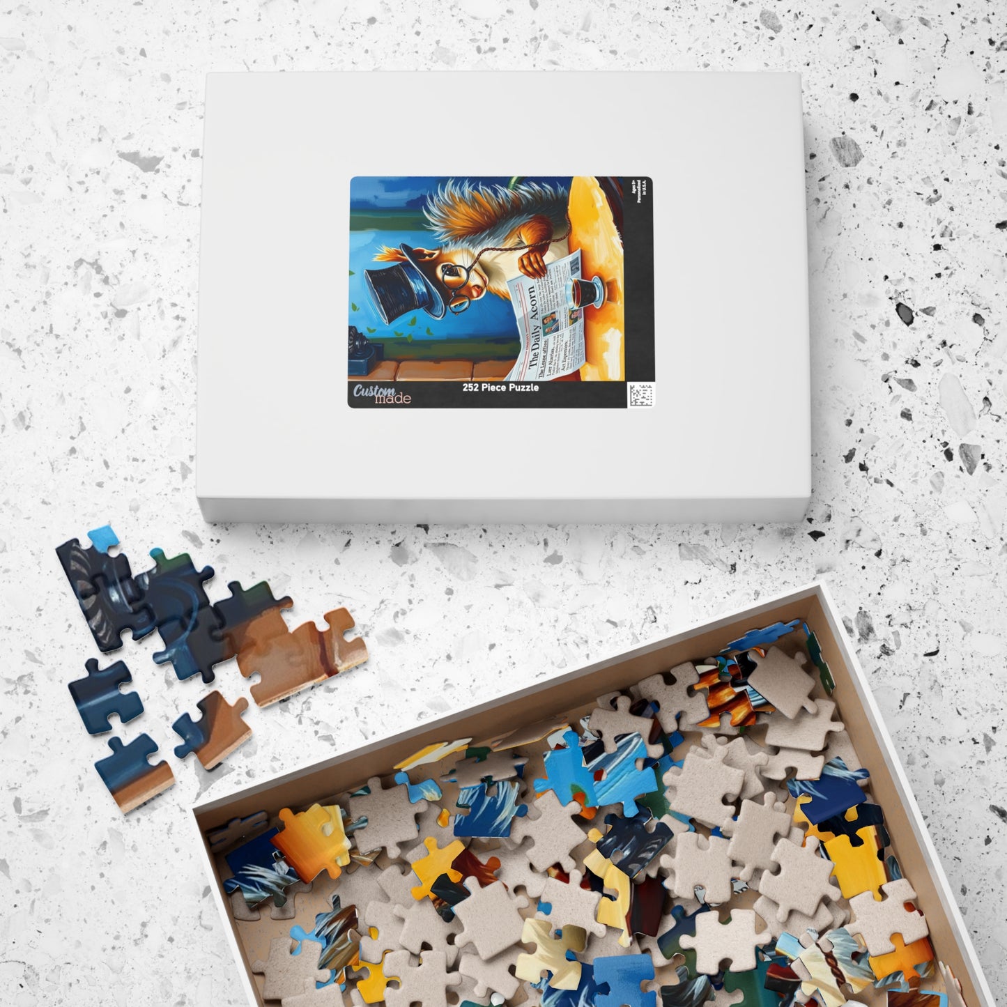 Charming Squirrel Jigsaw Puzzle - Cozy Vibes, Perfect for Family Fun Nights, Gifts, Home Entertainment, Animal Lovers, Puzzle Enthusiasts Puzzle The Puzzle Chest
