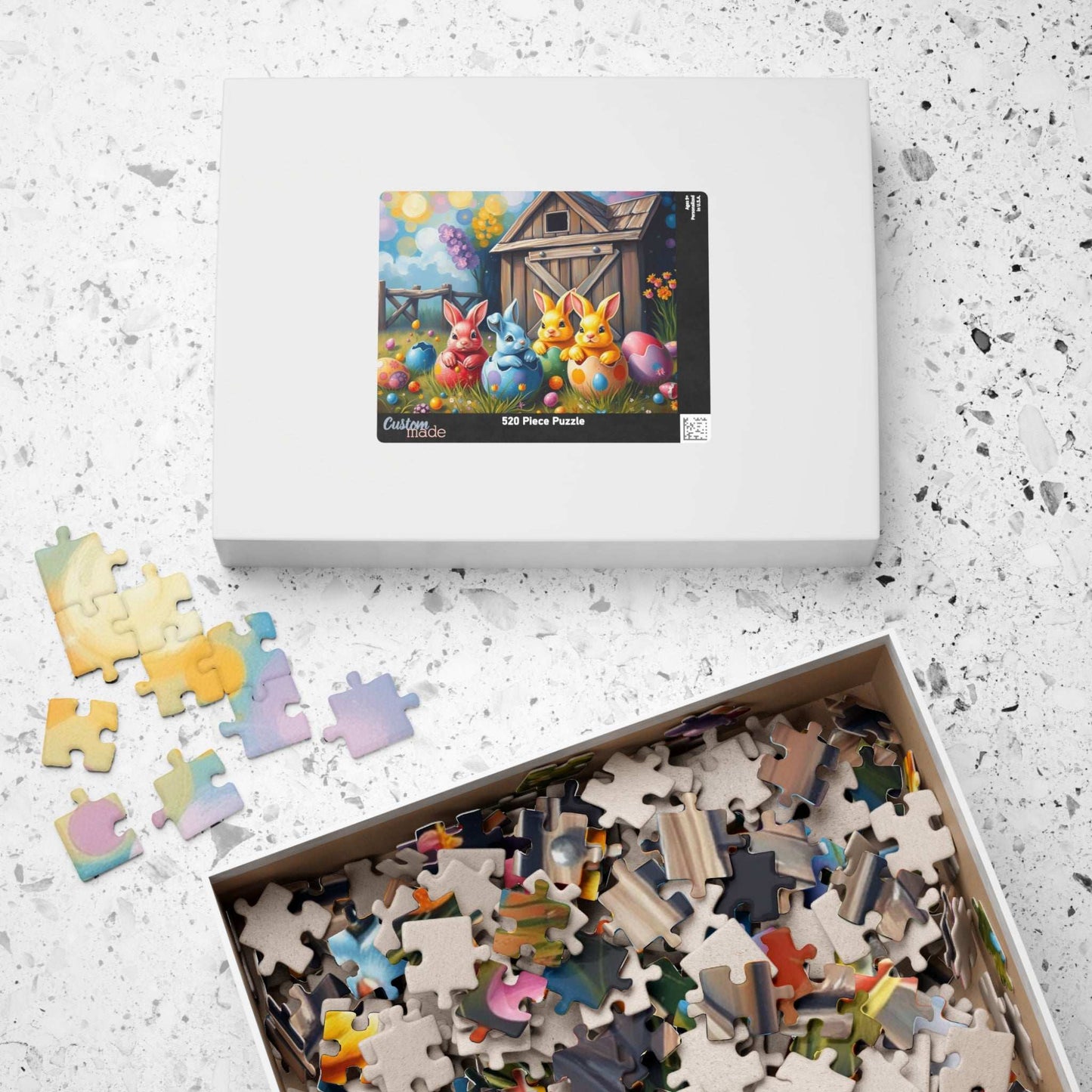 Colorful Bunny Easter Puzzle for Adult, 110-1014 Piece Whimsical Springtime Jigsaw Game, Family Fun, Easter Gift, Brain Teaser Puzzle The Puzzle Chest