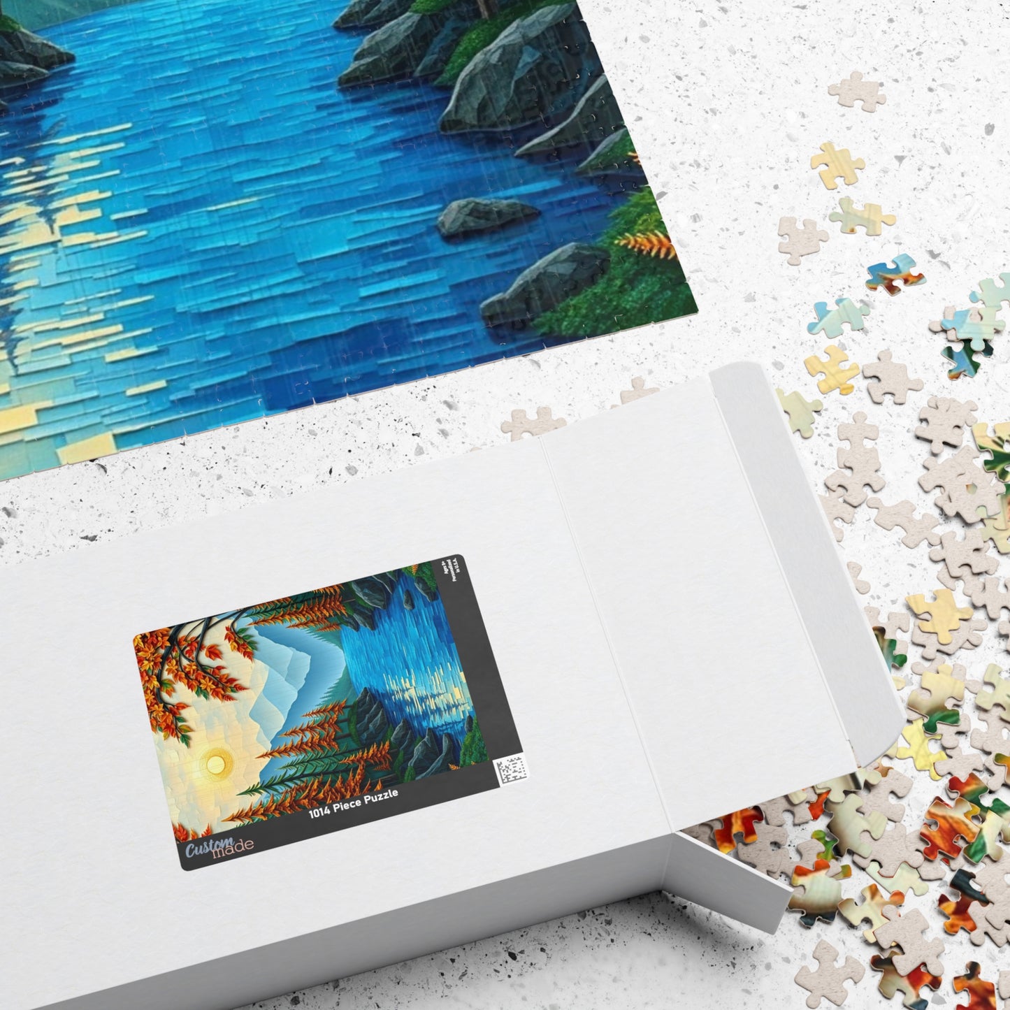 Mosaic Jigsaw Puzzle, Enchanted Forest Sunrise Landscape, 110-1014 Piece, Meditation Relaxation Game, Family Activity, Decorative Art, Gift Puzzle The Puzzle Chest