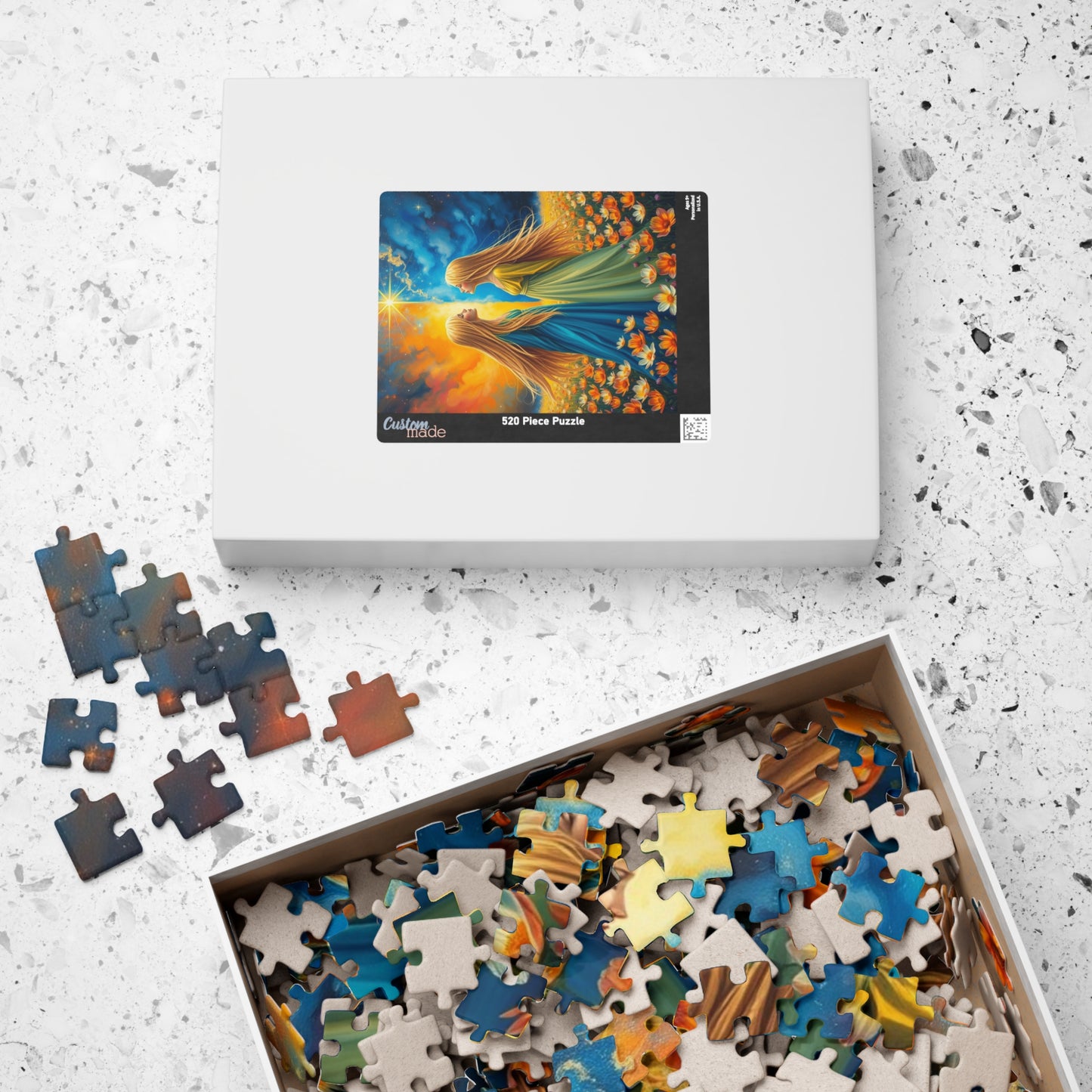 The Twins Enchanting Art Puzzle, Gemini Zodiac Sign Jigsaw Game, Ideal Family Fun Gift for Astrology Lover, Mindful Activity Brain Teaser Puzzle The Puzzle Chest