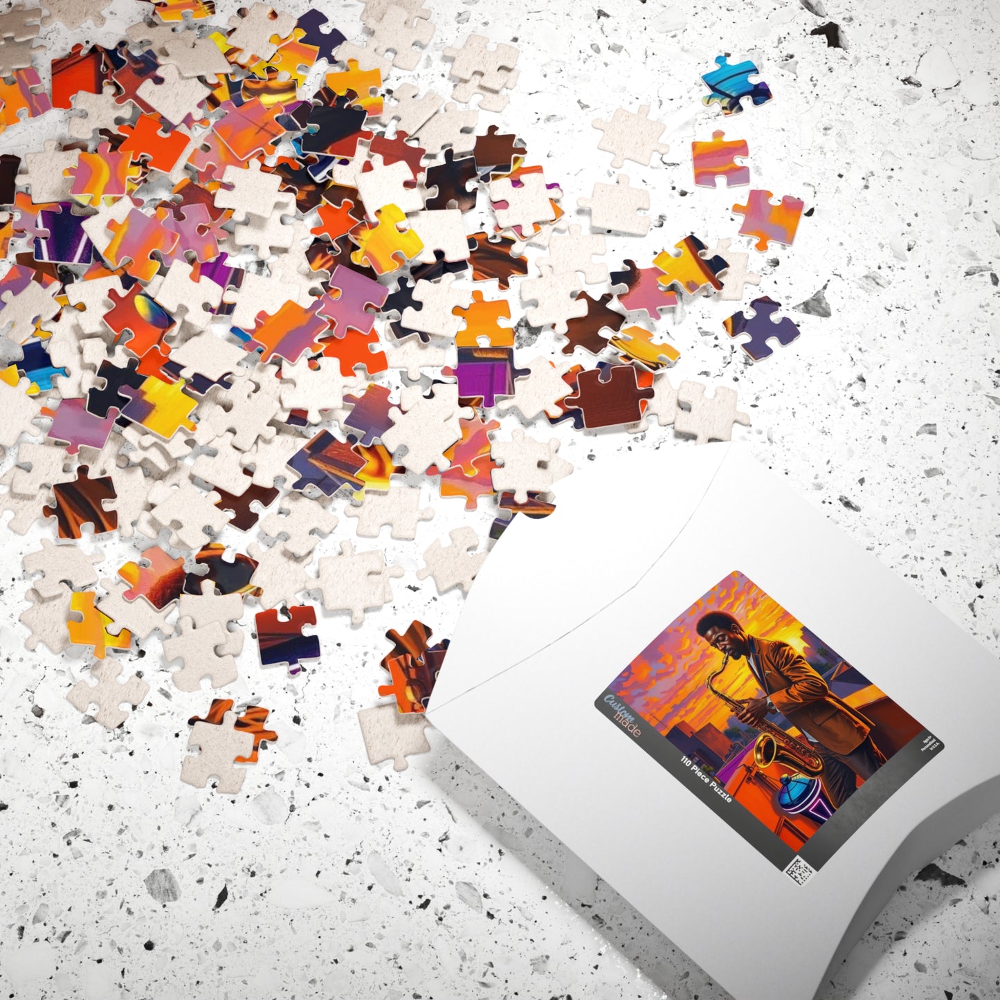Jazz Evening Puzzle - Black Man Portrait, Black Art, Afro American Musician, Gift for Music Lovers, Family Entertainment, Creative Activity Puzzle The Puzzle Chest