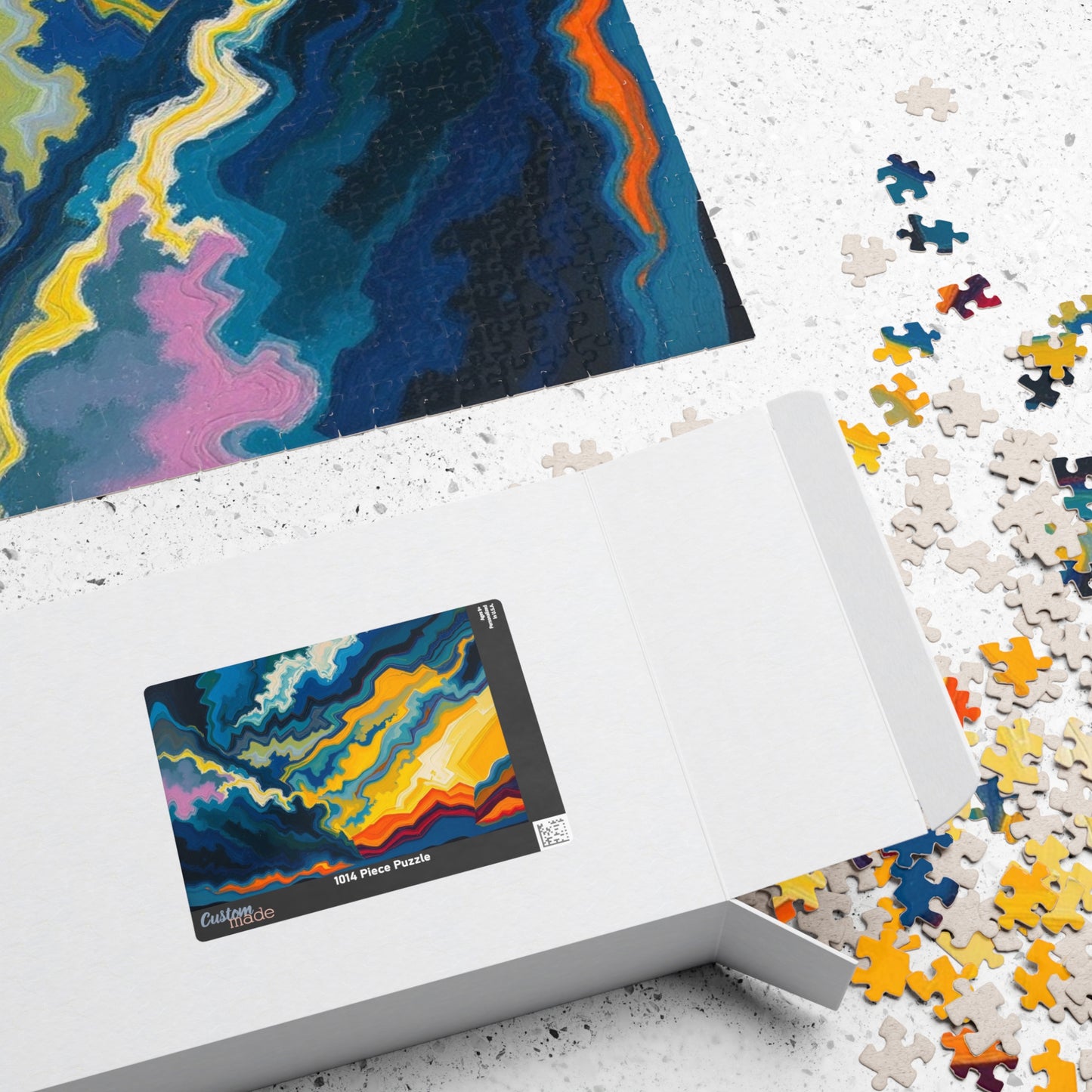 Colorful Abstract Puzzle Artwork, Unique Jigsaw Game for Family Fun, Gift for Art Lovers, Mindful Activity, Home Entertainment Puzzle The Puzzle Chest
