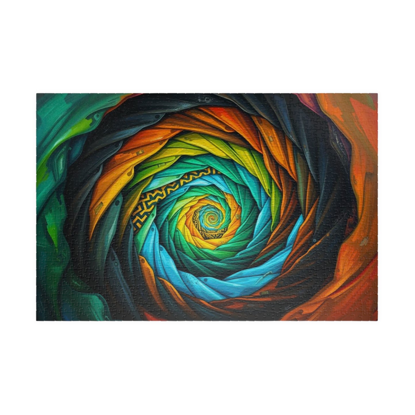 Colorful Abstract Spiral Jigsaw Puzzle, Vibrant Art Gift for Adult Puzzle Lovers, Home Entertainment, Thoughtful Gift, Brain Teaser Fun 1014 pcs (Horizontal) Puzzle The Puzzle Chest