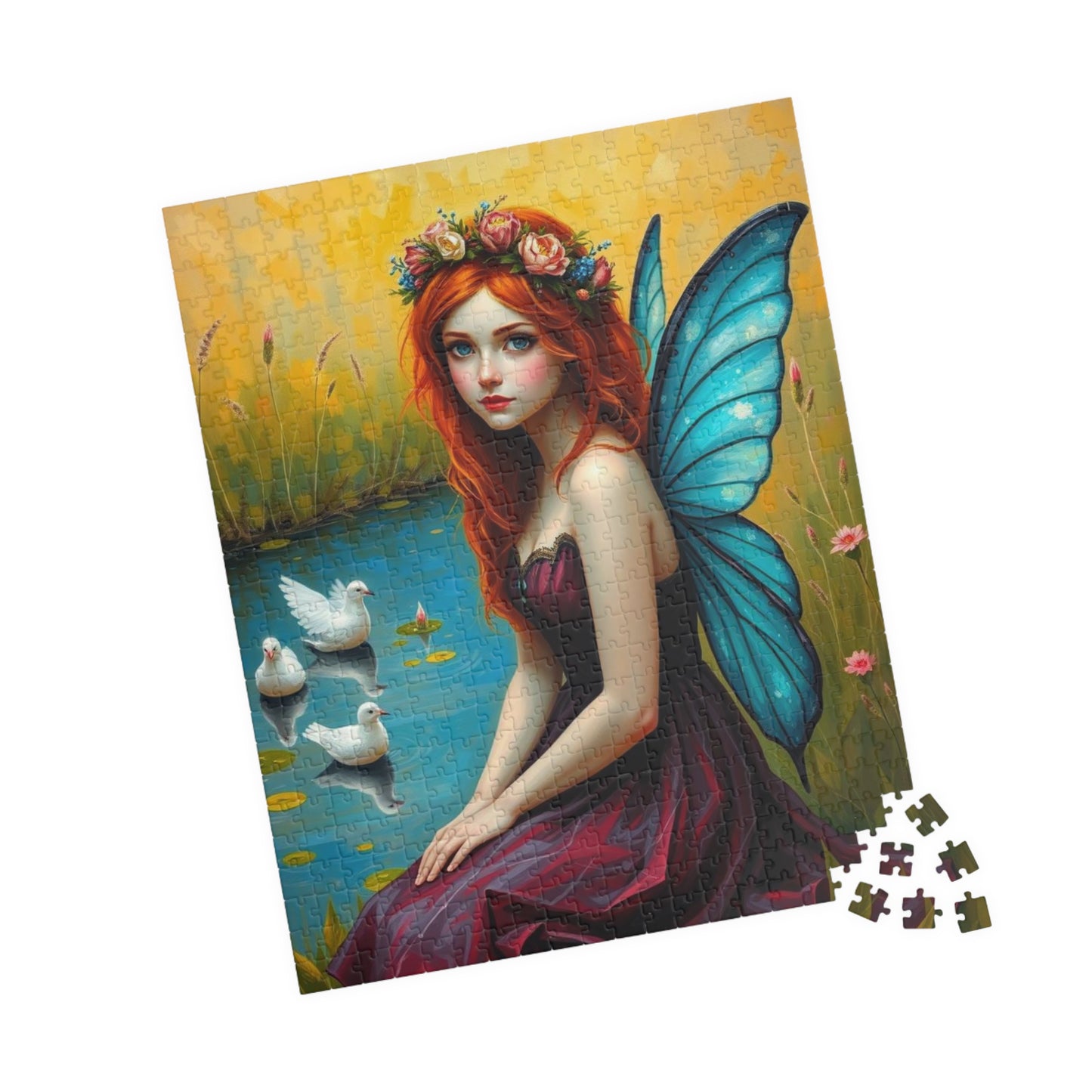Reflective Spring Pond Fairy Jigsaw Puzzle 110-1014 Pieces, Ideal for Family Activity, Holiday Birthday Gift for Puzzle Lover, Brain Teaser