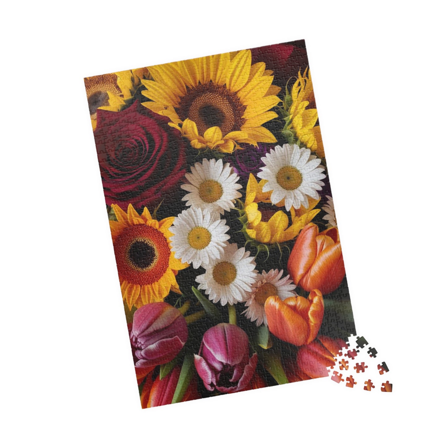 Chaotic Floral Jigsaw Puzzle, Vibrant Flower Collage Art, Gift for Garden Lover and Puzzle Enthusiast, Family Game Night, 110-1014 Piece Puzzle The Puzzle Chest