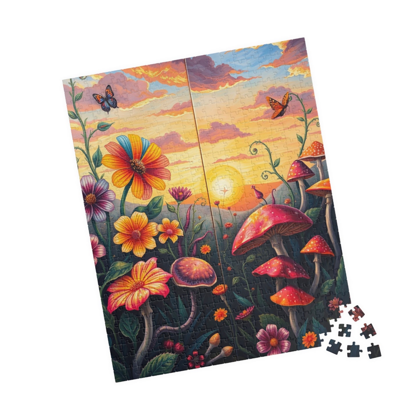 Whimsical Botanical Garden Puzzle, Magical Nature Game for Adults, Dreamy Sunset and Enchanted Floral Scene, Relaxing Gift for Fantasy Lover Puzzle The Puzzle Chest