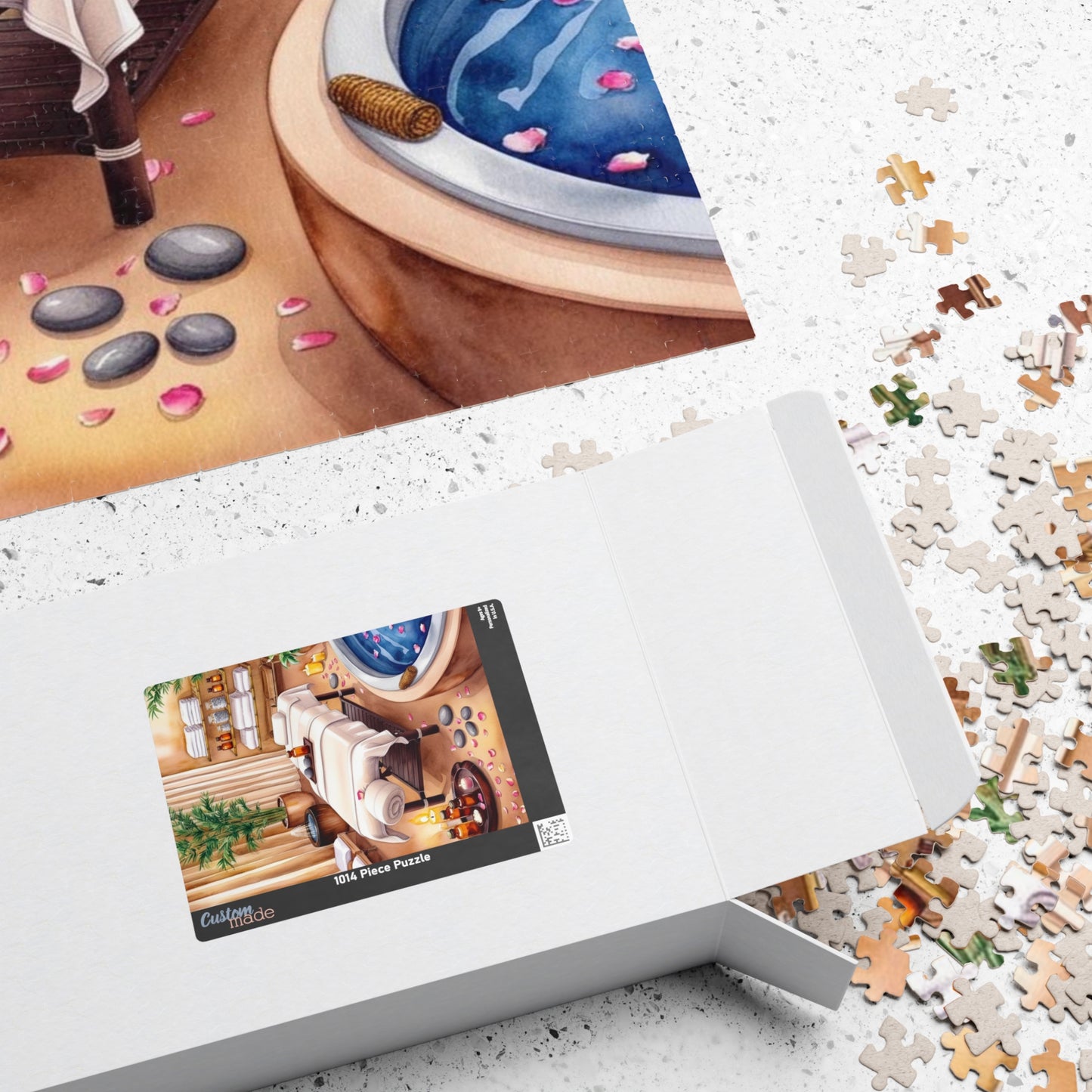 Relaxing Spa Retreat Puzzle, Serene Wellness Escape Scene Adult Jigsaw Game, Solo Fun or Family Entertainment, Mindful Puzzle Lover Gift Puzzle The Puzzle Chest