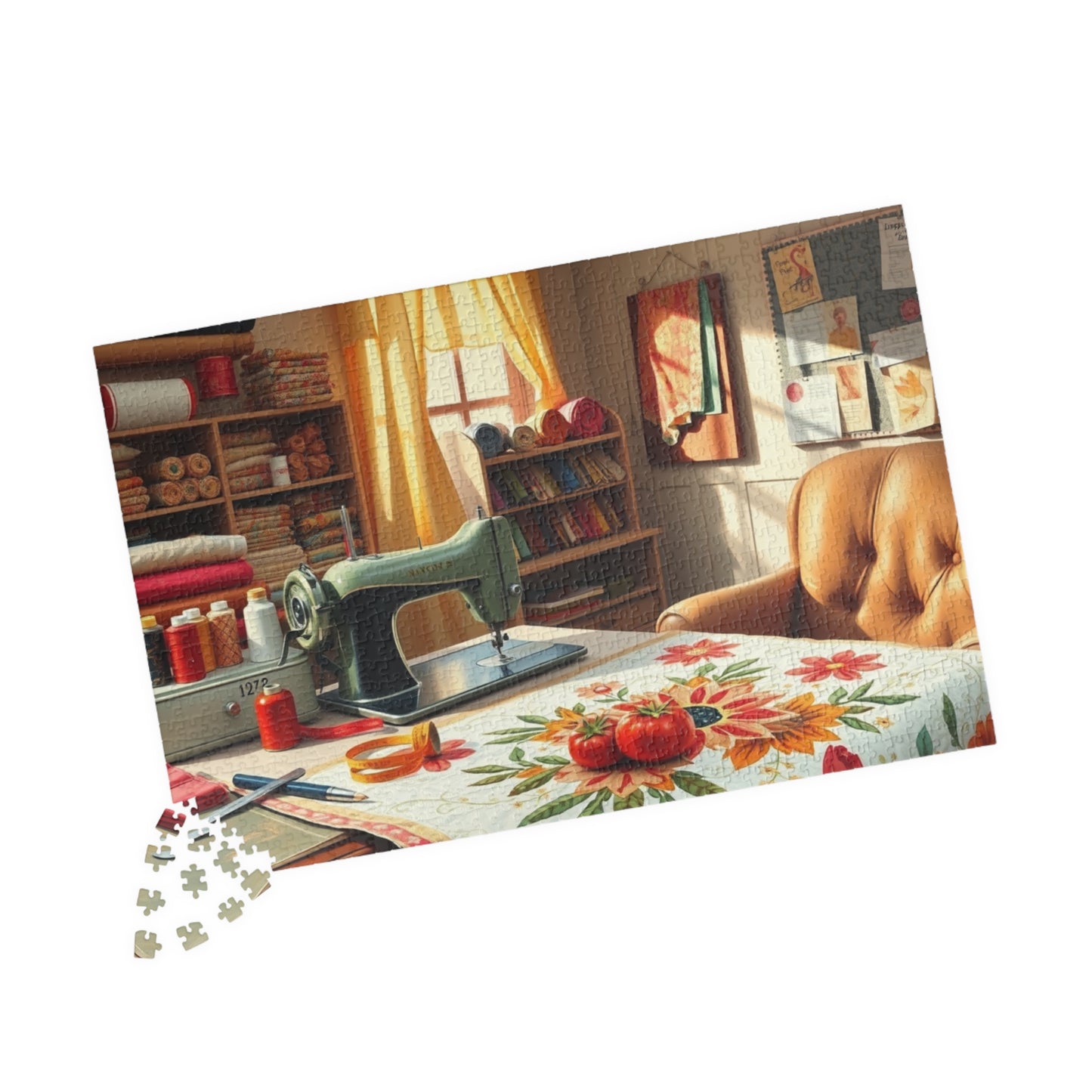 Charming Sewing Studio Jigsaw Puzzle, Craft Room Crafting Essentials, Relaxing Hobby Activity, Mindfulness Gift, Stay at Home Entertainment Puzzle The Puzzle Chest