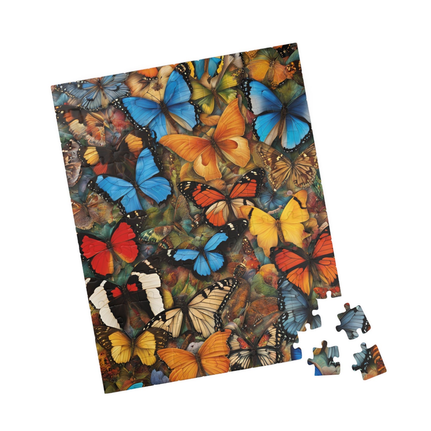 Butterfly Puzzle, Colorful Chaotic Collage Jigsaw, 252 520 1014-Piece Game, Mindfulness Activity, Gift for Nature Lover, Indoor Fun Puzzle The Puzzle Chest