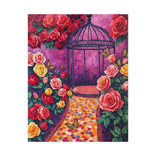 Rose Garden Mosaic Puzzle, 110-1014 Pieces Floral Jigsaw Game for Relaxation, Gift for Flower Lover, Frameable Home Decor, Solo Fun, Mindful 252 pcs (Vertical) Puzzle The Puzzle Chest