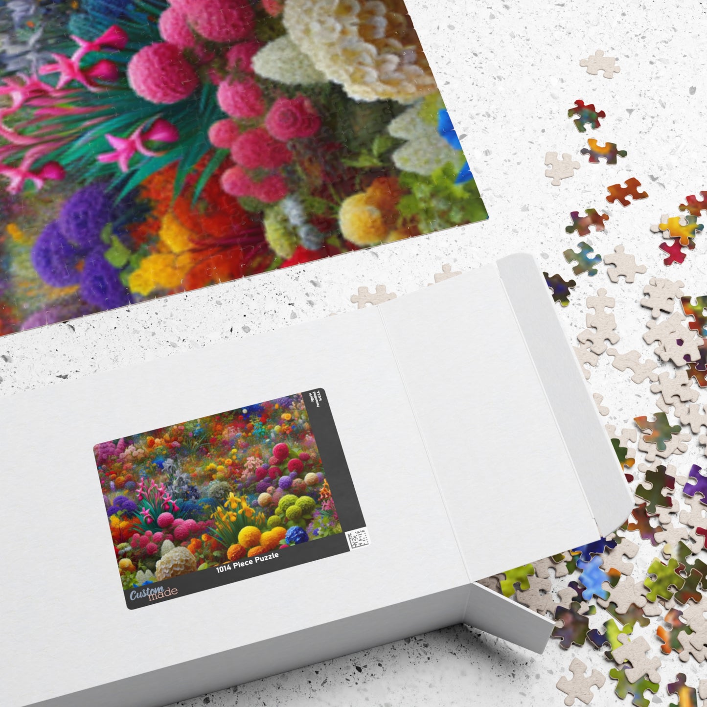 Blooming Wildflower Garden Puzzle, Floral Art Challenging Jigsaw, Flower Tabletop Game Puzzle The Puzzle Chest