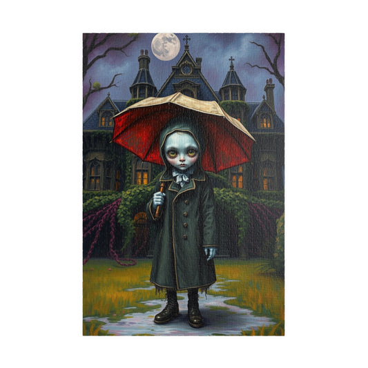 Spooky Gothic Puzzle, Victorian Orphan Illustration Jigsaw Game, Mysterious Halloween Gift, Fun Family Activity, 110 252 520 1014-piece 1014 pcs (Vertical) Puzzle The Puzzle Chest