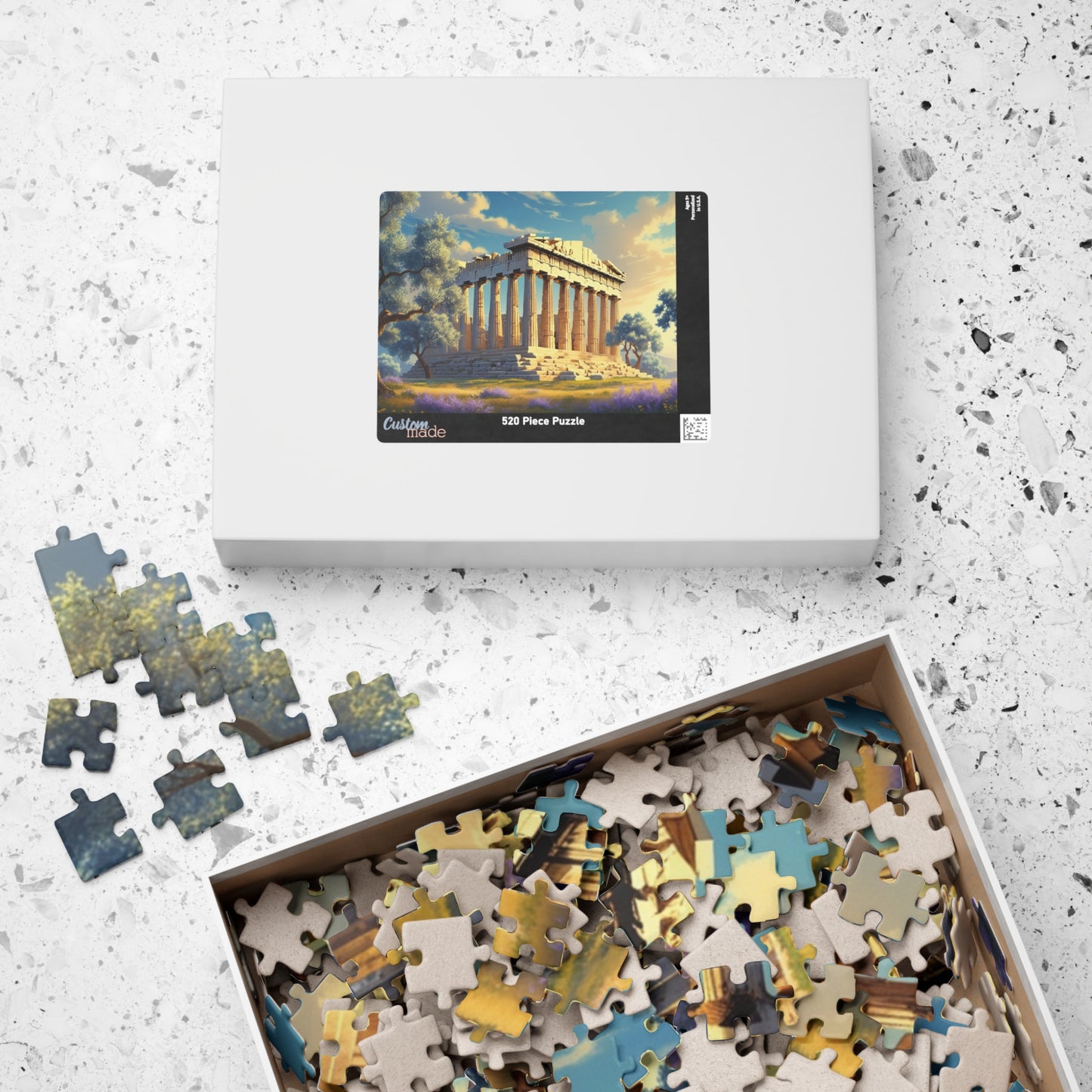 The Parthenon Jigsaw Puzzle - Athens Landmark, 110, 252, 520, 1014-piece Game Ideal for Game Nights, Solo Fun, Gift for Friends Puzzle The Puzzle Chest