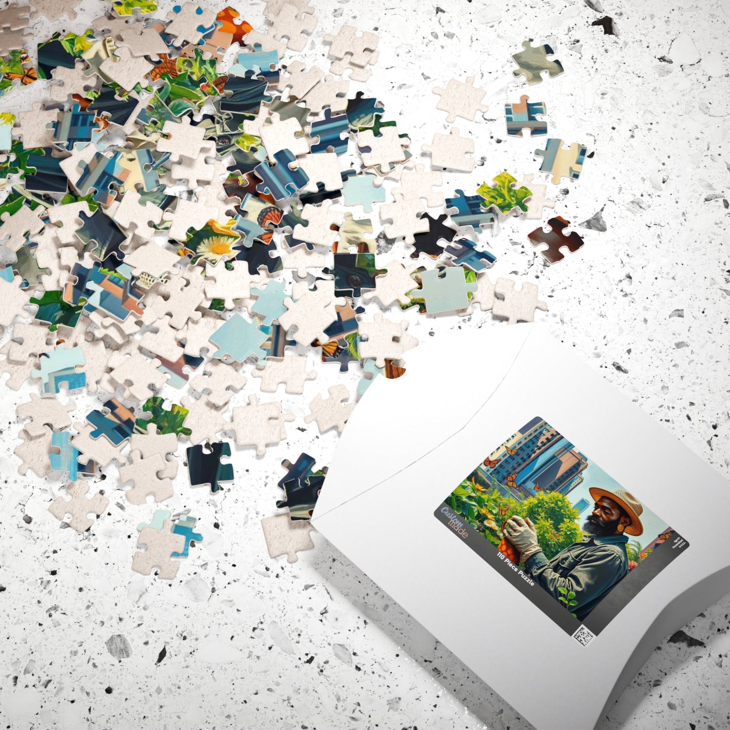 Black Man Gardening Jigsaw Puzzle, African American Art, Nature Scene, Afrocentric Gift for Friend, Creative Activity, Home Entertainment Puzzle The Puzzle Chest