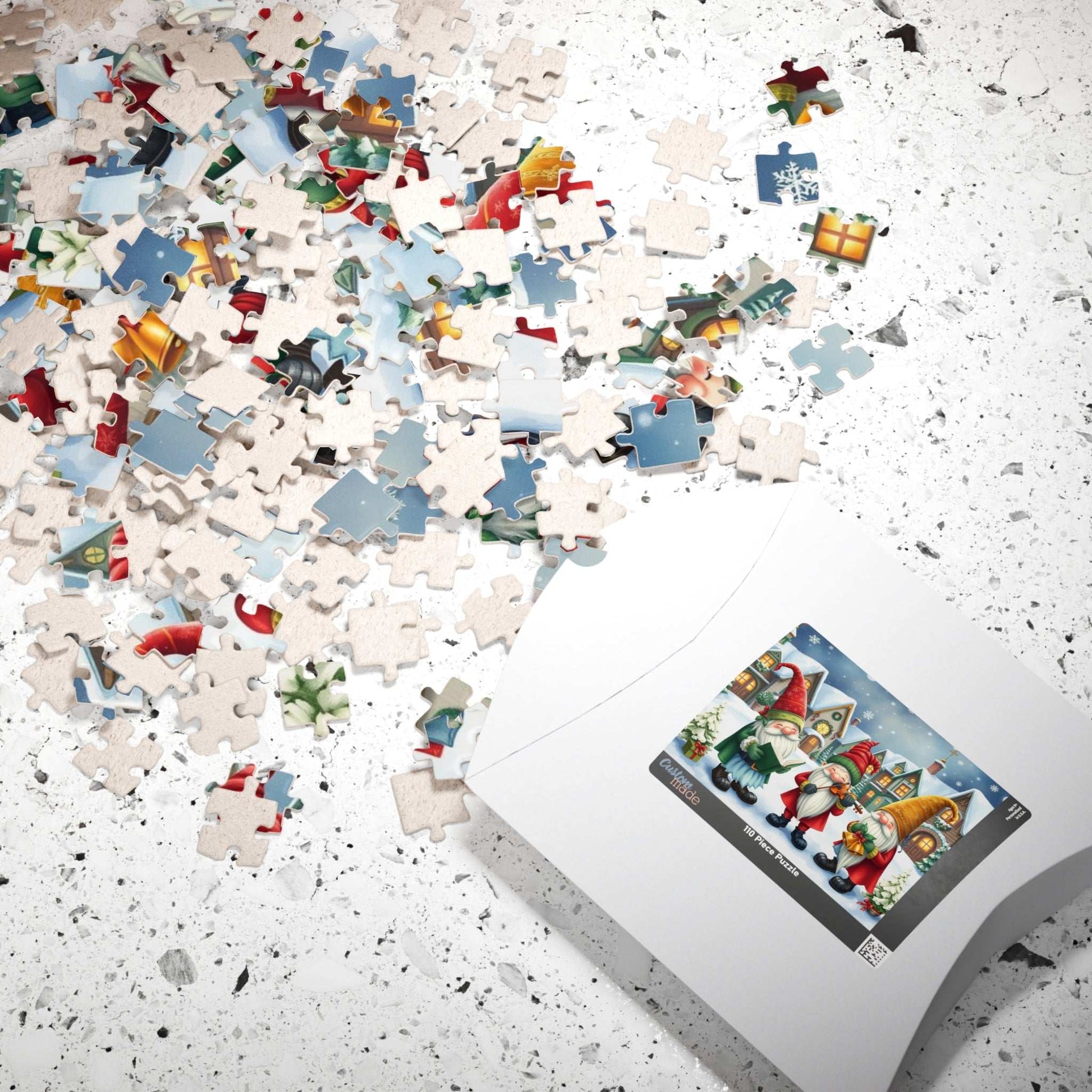 Christmas Caroler Gnome Puzzle - Holiday Theme Mythical Jigsaw Game Puzzle The Puzzle Chest