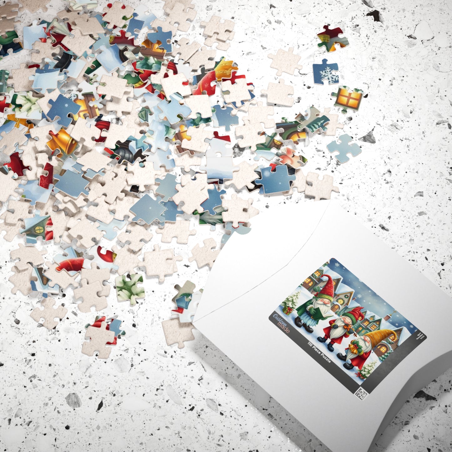 Christmas Caroler Gnome Puzzle - Holiday Theme Mythical Jigsaw Game Puzzle The Puzzle Chest