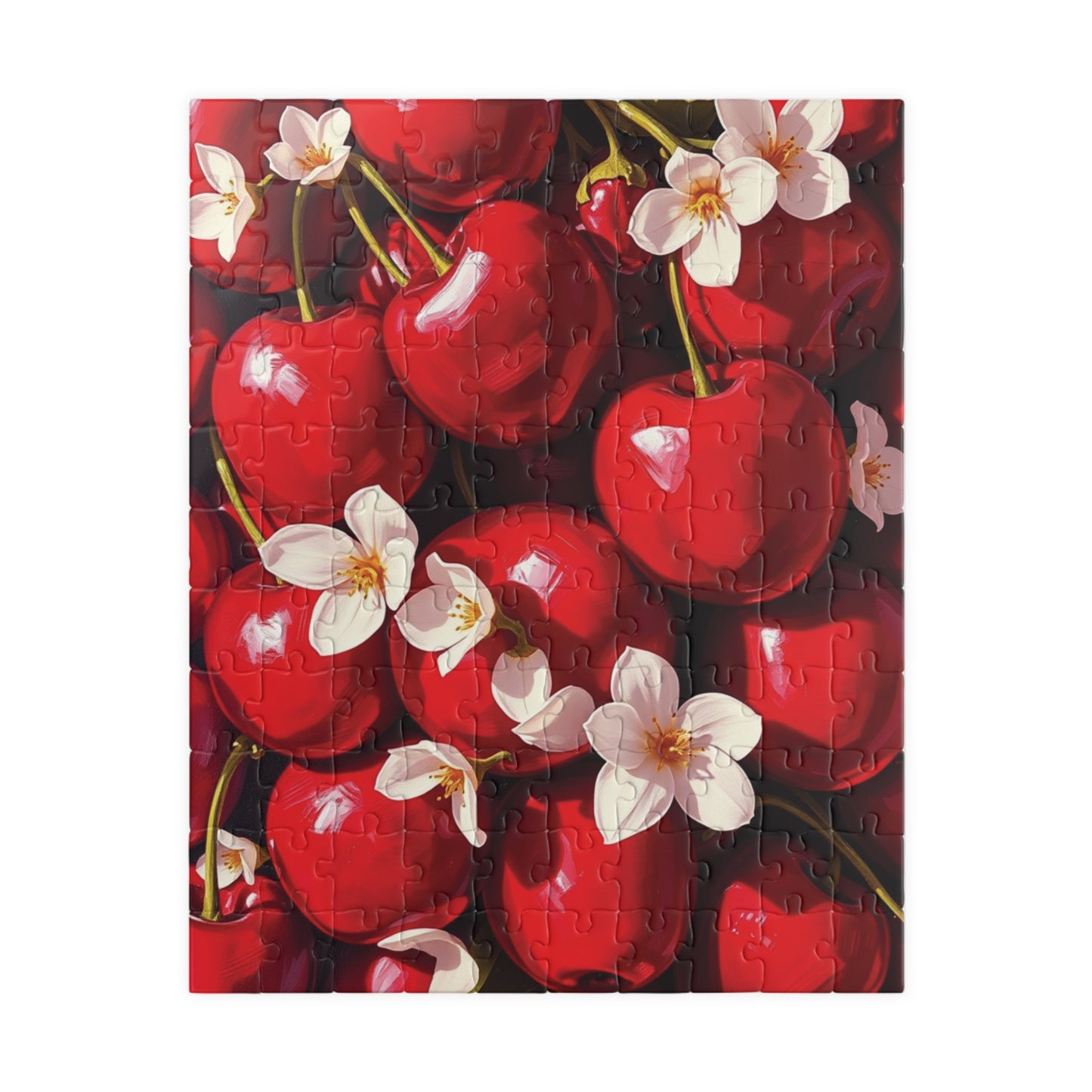 Chaotic Collage Cherry Puzzle, Fruit and Flower Jigsaw Game, Bold and Aesthetic Jigsaw for Puzzle Lovers and Art Enthusiasts, Mindful 110 pcs (Vertical) Puzzle The Puzzle Chest