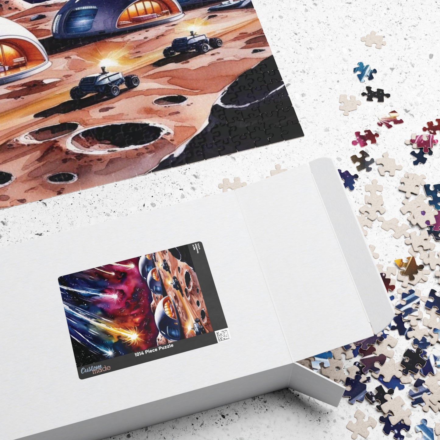 Space Jigsaw Puzzle, Meteor Shower Moon Base Puzzle, Futuristic Space Domes, Family Activity Game Night, Astronomy Puzzle, Educational Puzzle The Puzzle Chest
