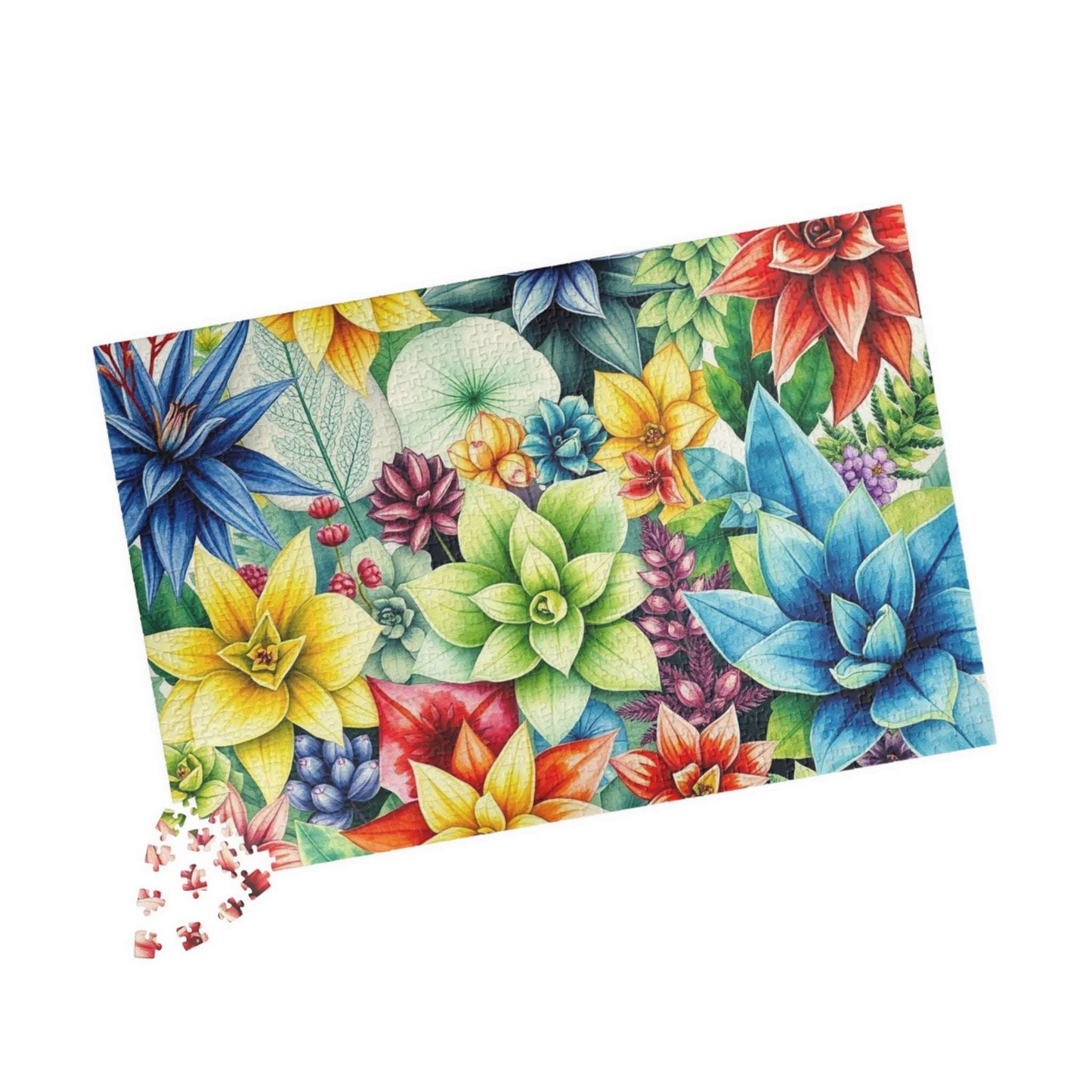 Vivid Petalscape Floral Jigsaw Puzzle - 110, 252, 520, 1014-piece Bright Flower Puzzle