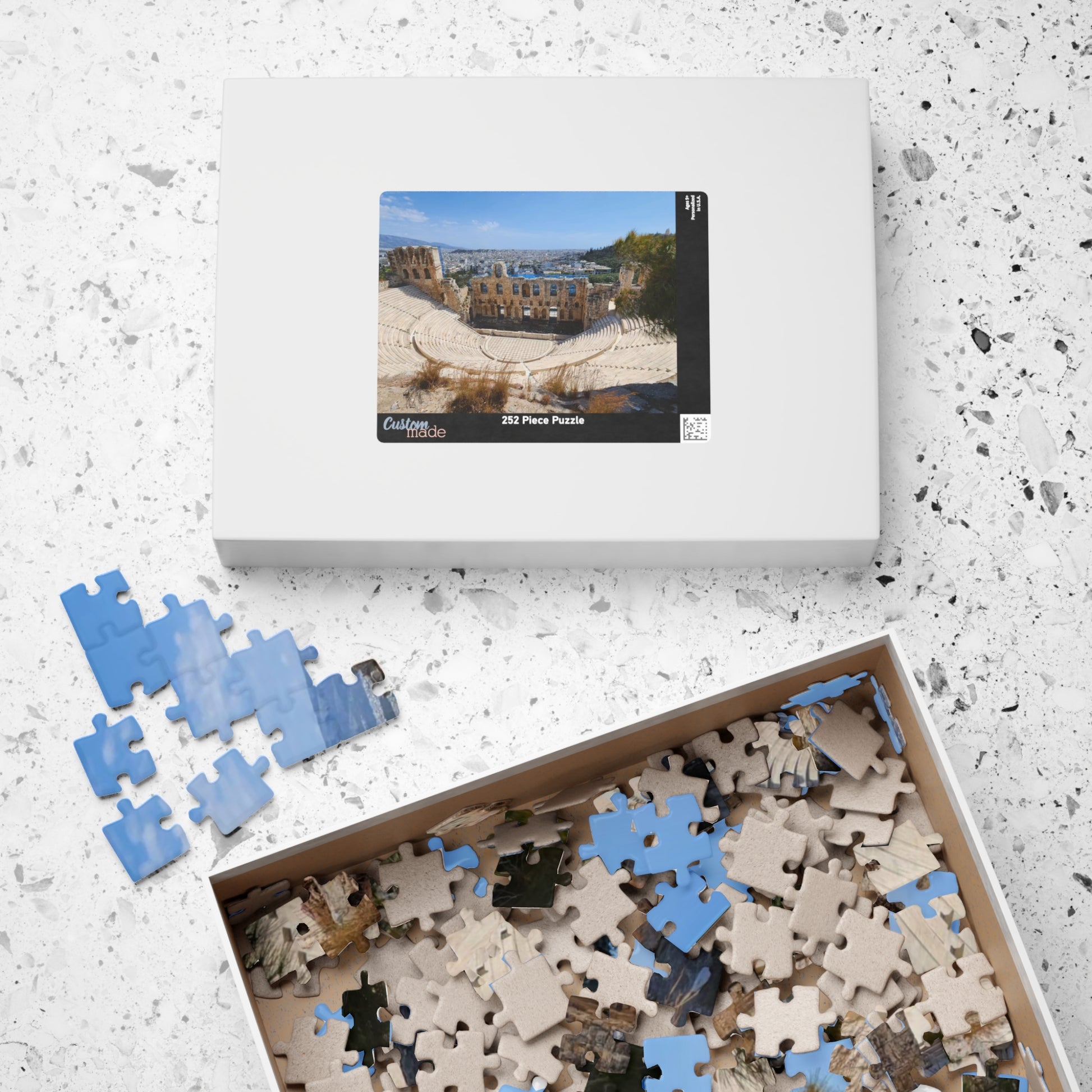 Athens Ancient Theater Puzzle - The Oden of Herodes Atticus, Realistic Historical Landmark Jigsaw Game, Greek Architecture Puzzle The Puzzle Chest