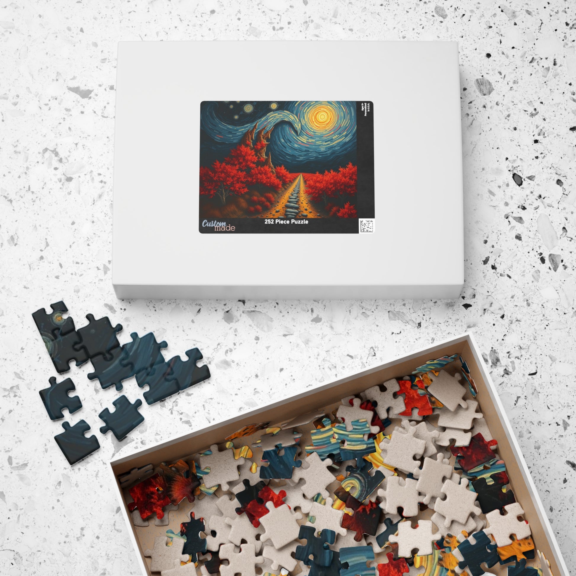 Abstract Landscape Jigsaw Puzzle Art for Adults, Autumn Nature Puzzle Puzzle The Puzzle Chest