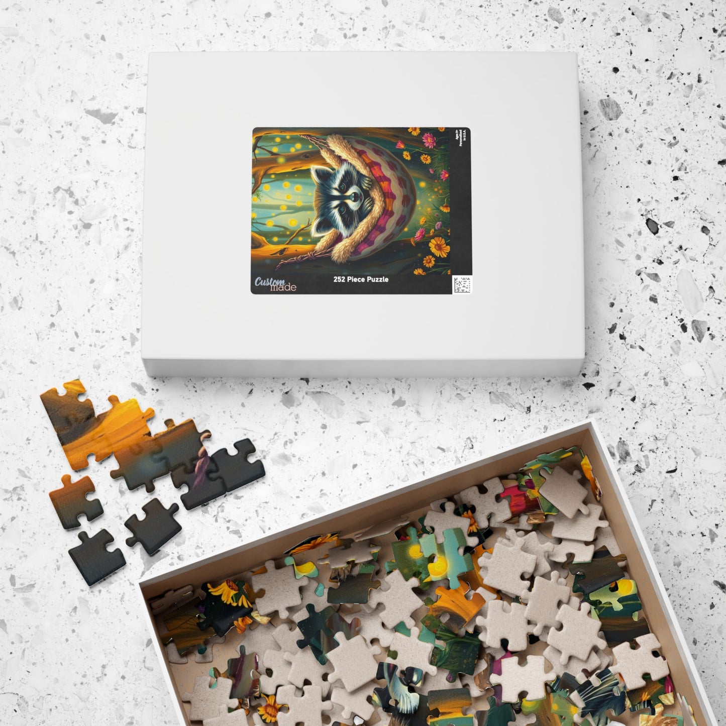 Whimsical Raccoon Puzzle, 110-1014-Piece, Nature-Themed Fun Family Activity, Gift for Animal Lovers, Cozy Home Entertainment, Brain Teaser Puzzle The Puzzle Chest