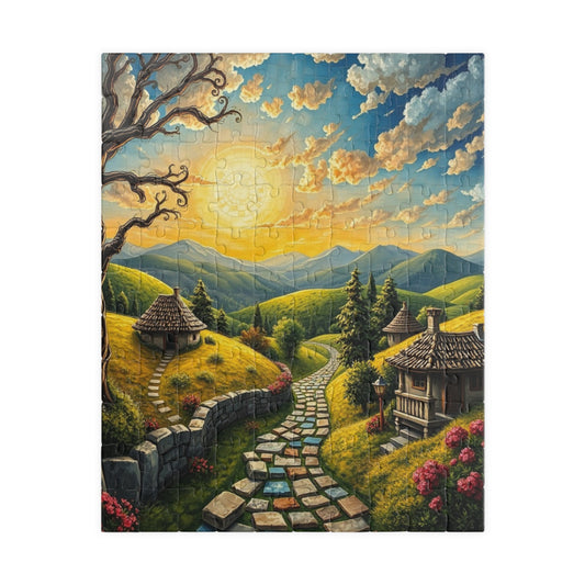 Scenic Mosaic Landscape Puzzle, 110-1014 Piece Jigsaw, Game Night Fun, Collectible Art, Family Activity Solo Fun, Gift for Puzzle Lovers 110 pcs (Vertical) Puzzle The Puzzle Chest