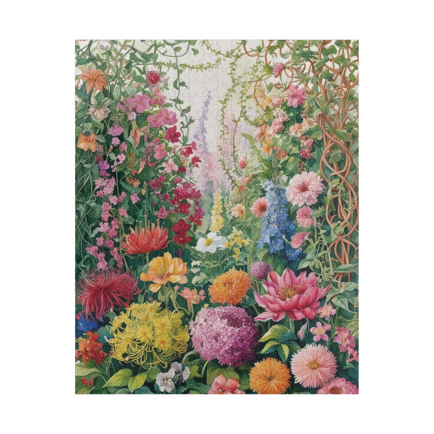 Wildflowers and Vines Puzzle, Garden Flowers Jigsaw, Floral Nature Themed Tabletop Game, 110-1014 Piece Botanical Art, Fun Family Activity 520 pcs (Vertical) Puzzle The Puzzle Chest