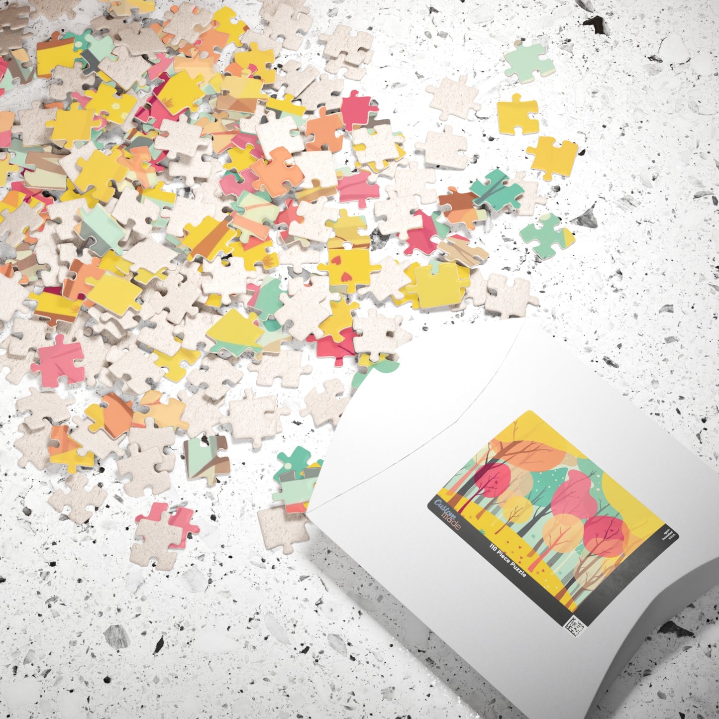 Whimsical Abstract Forest Jigsaw Puzzle - Translucent Overlapping Tree Design Puzzle The Puzzle Chest