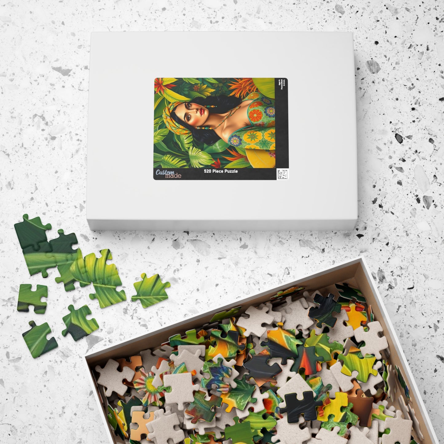 Tropical Vibes Puzzle - Woman Portrait, 110-1014 Piece Jigsaw Game for Relaxation, Thoughtful Gift for Adults, Home Entertainment Puzzle The Puzzle Chest